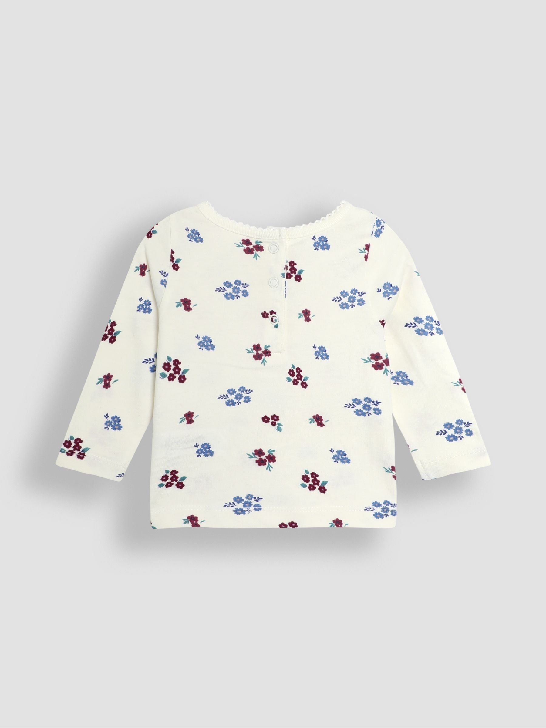 Plum Purple Bunny Embroidered Velour Dungarees and Top Set - Image 5 of 6