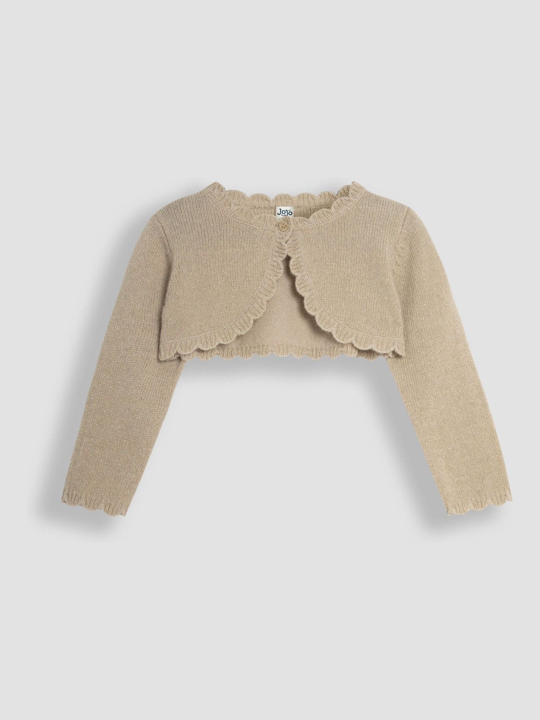 Gold Lace Knit Bolero Cardigan - Image 1 of 3
