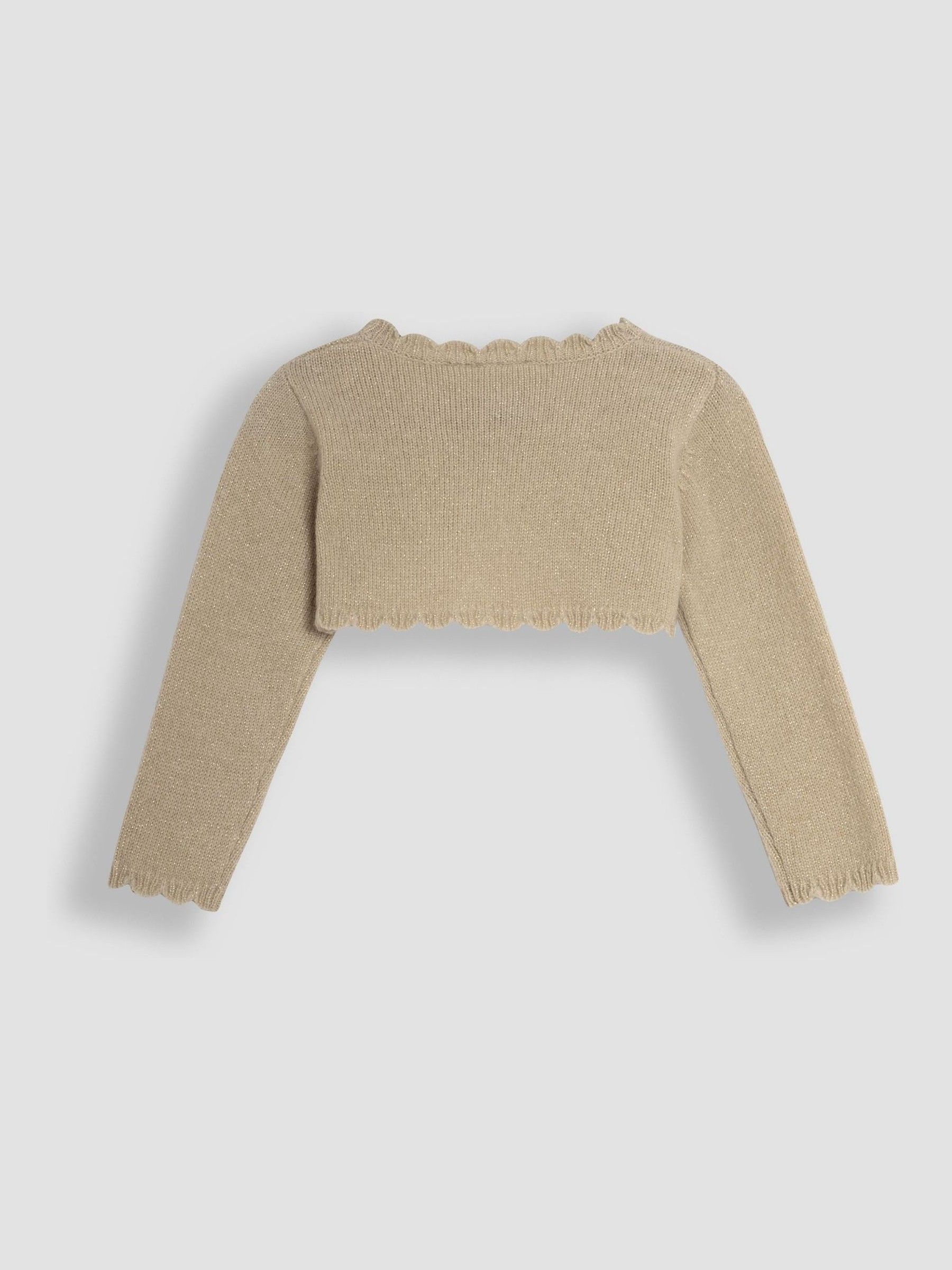 Gold Lace Knit Bolero Cardigan - Image 2 of 3