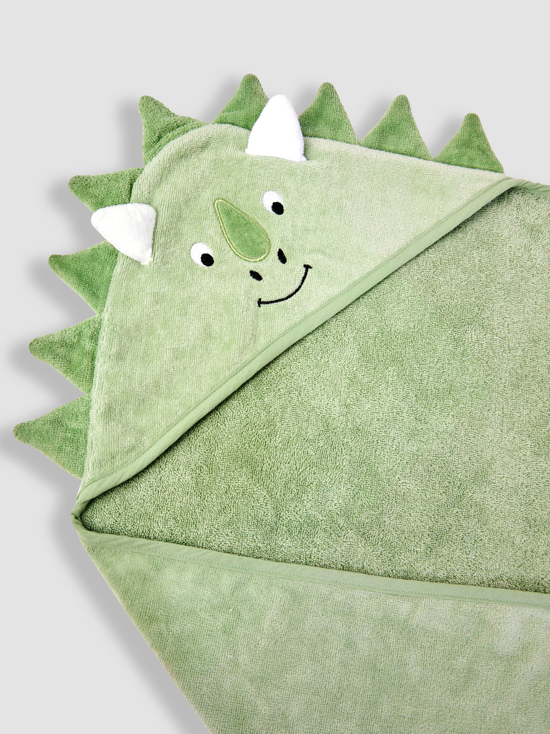 Green Dino Personalised Character Hooded Towel - Image 3 of 7
