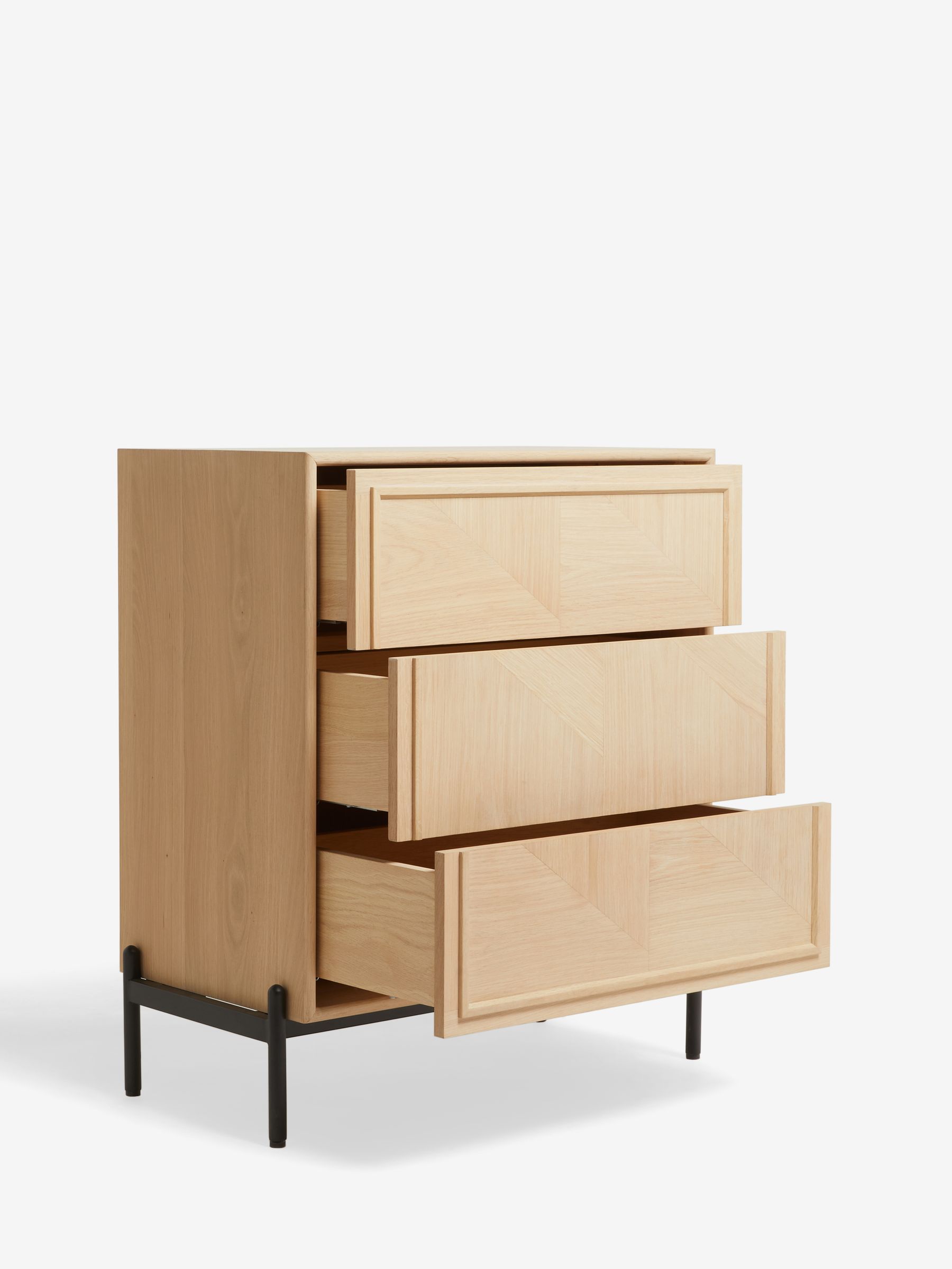 Whitewashed Oak Aden Wide Chest of Drawers - Image 6 of 9