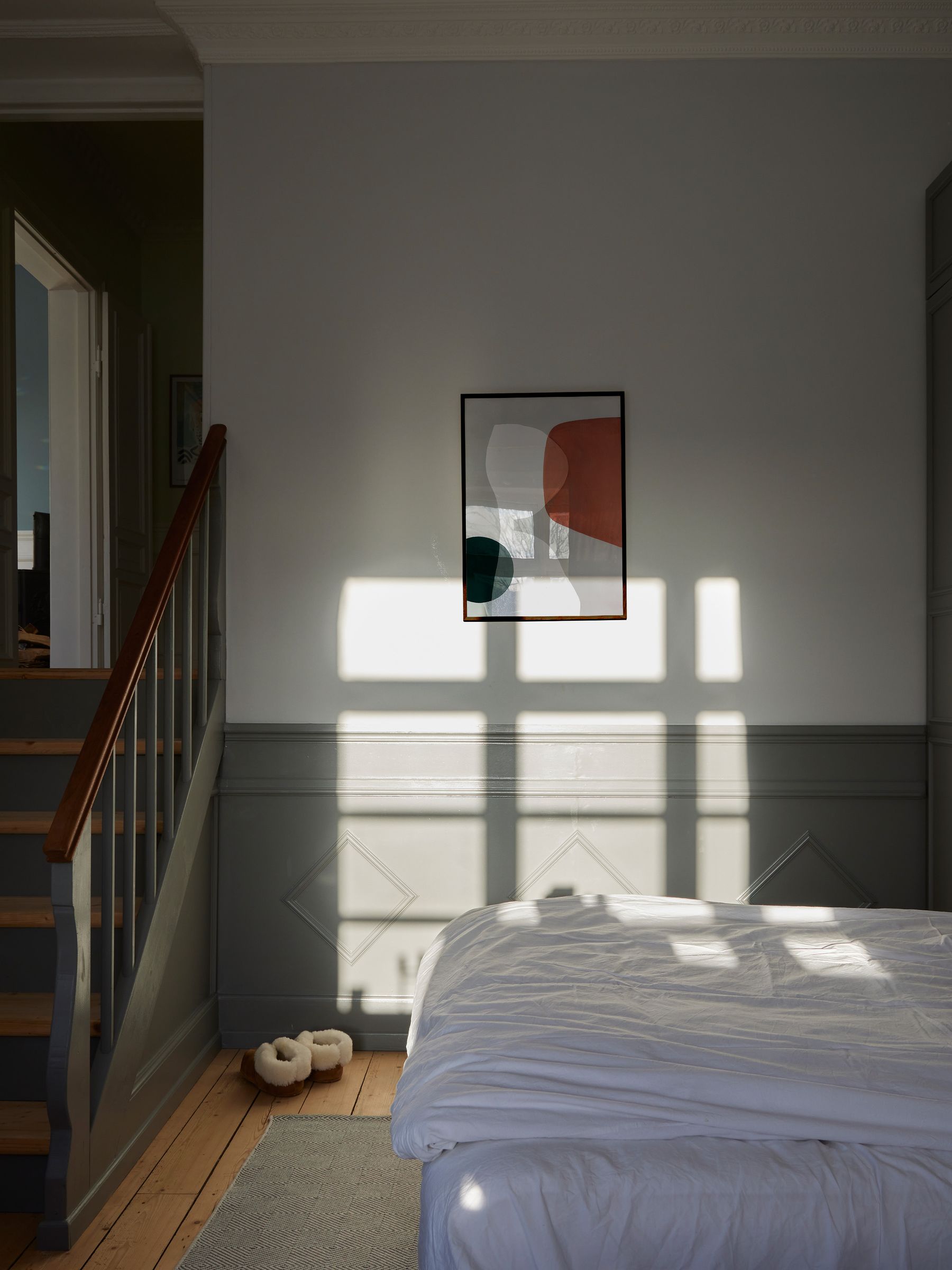 Paper Collective Grey Balance 01 Framed Wall Art Print in Dark Oak Frame - Image 2 of 4