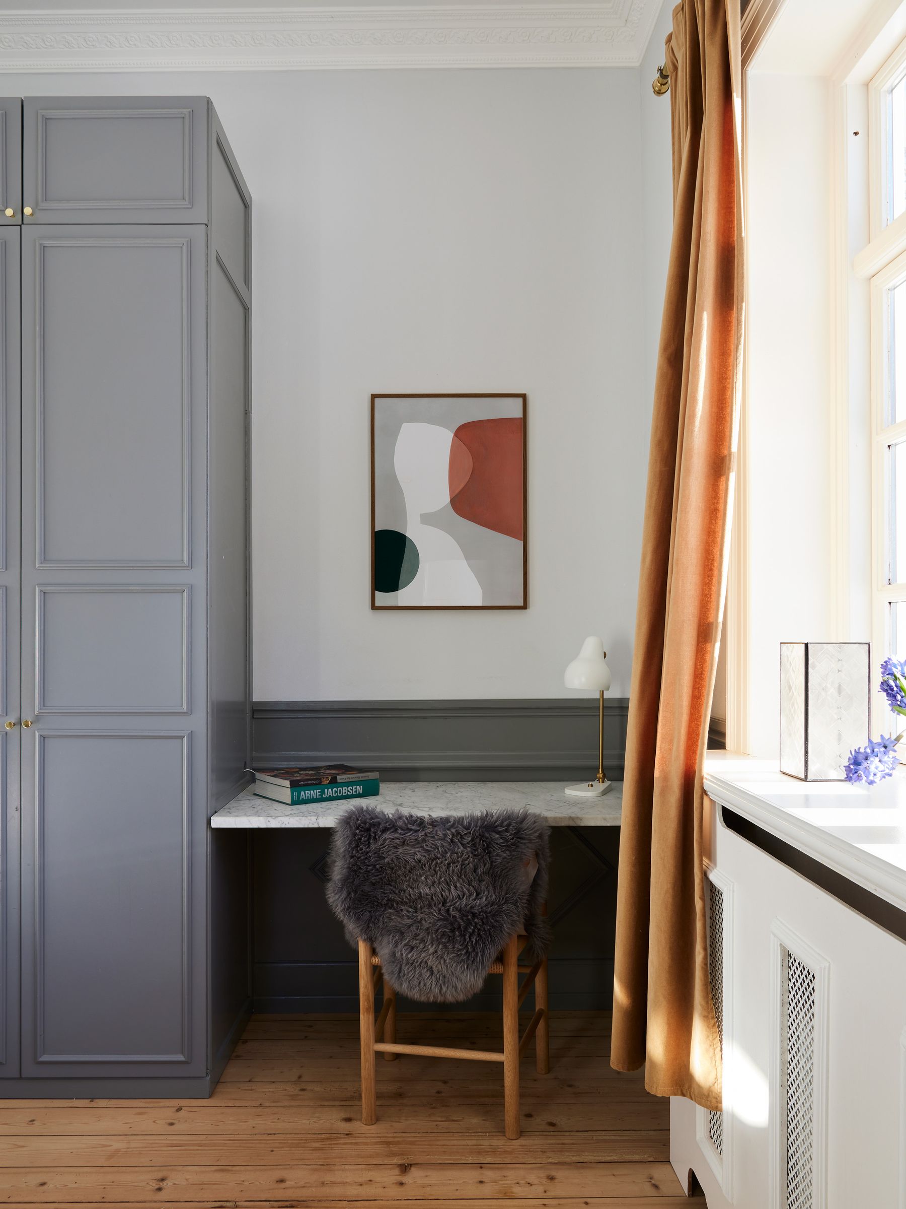 Paper Collective Grey Balance 01 Framed Wall Art Print in Dark Oak Frame - Image 4 of 4