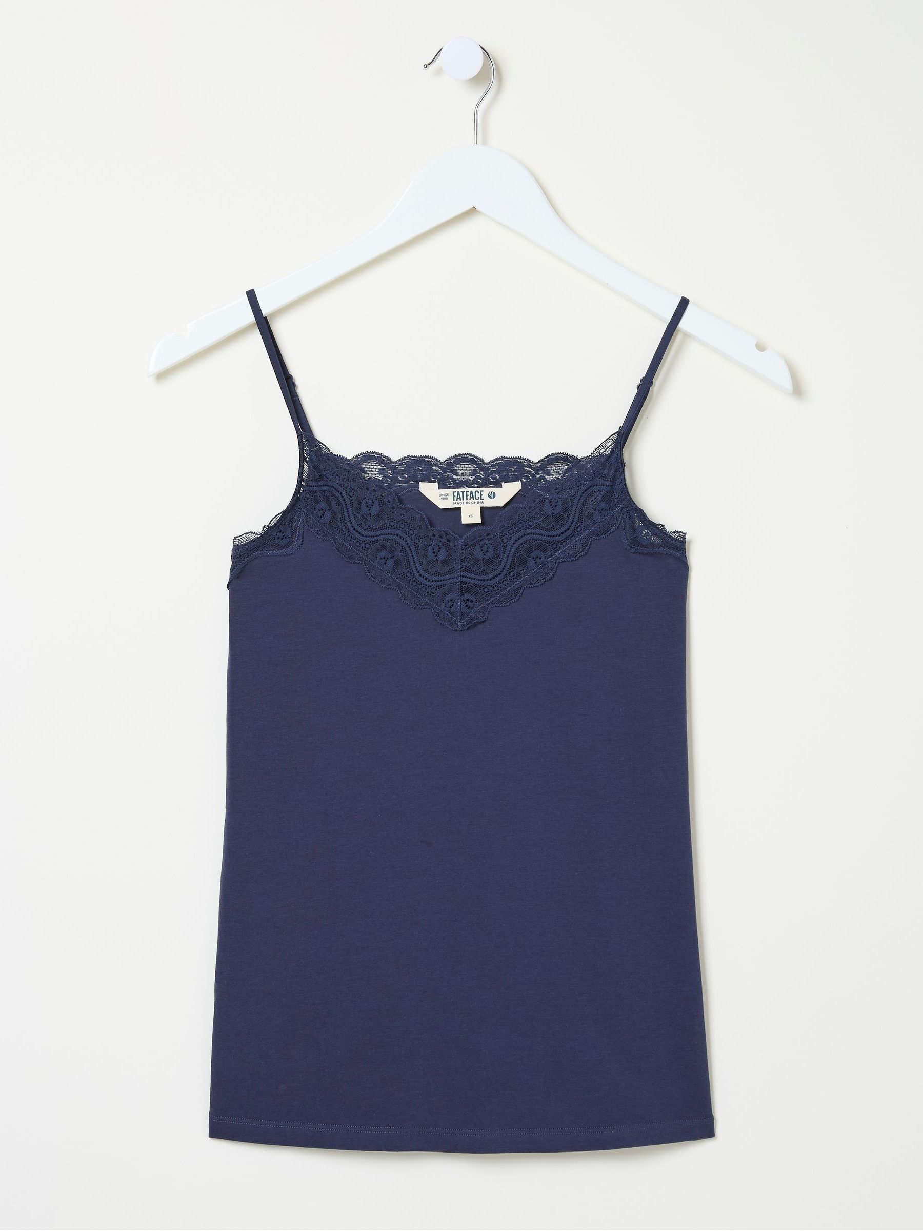 Blue V-Neck Lace Vest Pyjama Top - Image 5 of 5