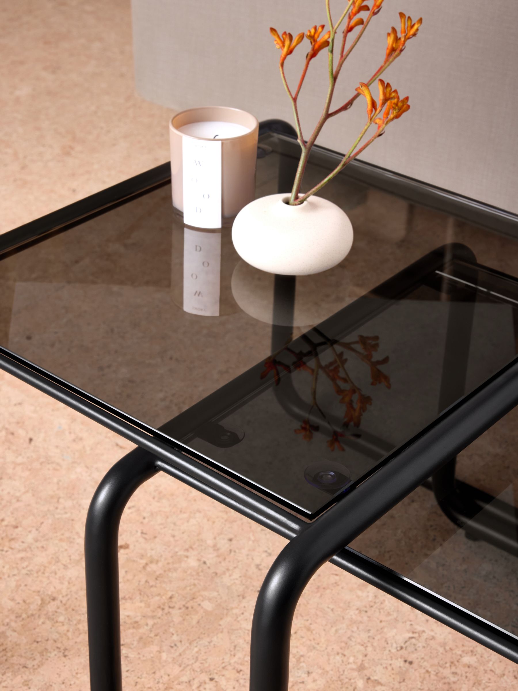 Dunston Nest of Tables in Black - Image 2 of 3