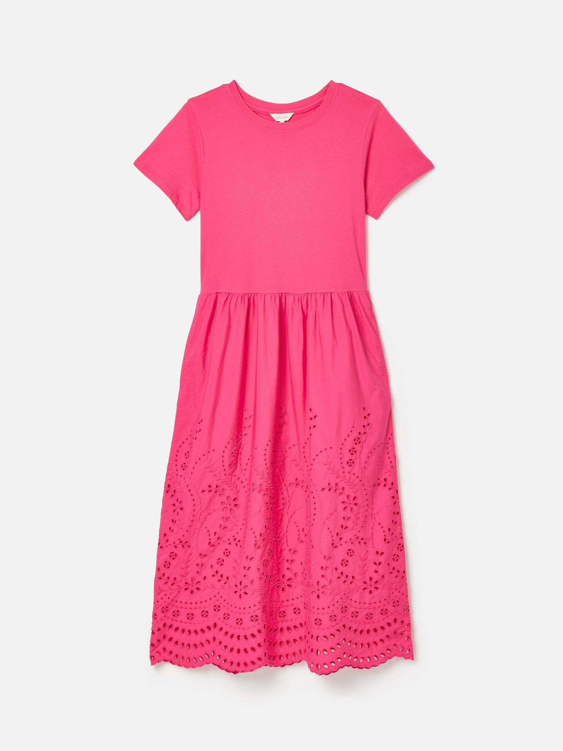 Reid Pink Broderie 100% Cotton Dress - Image 6 of 6