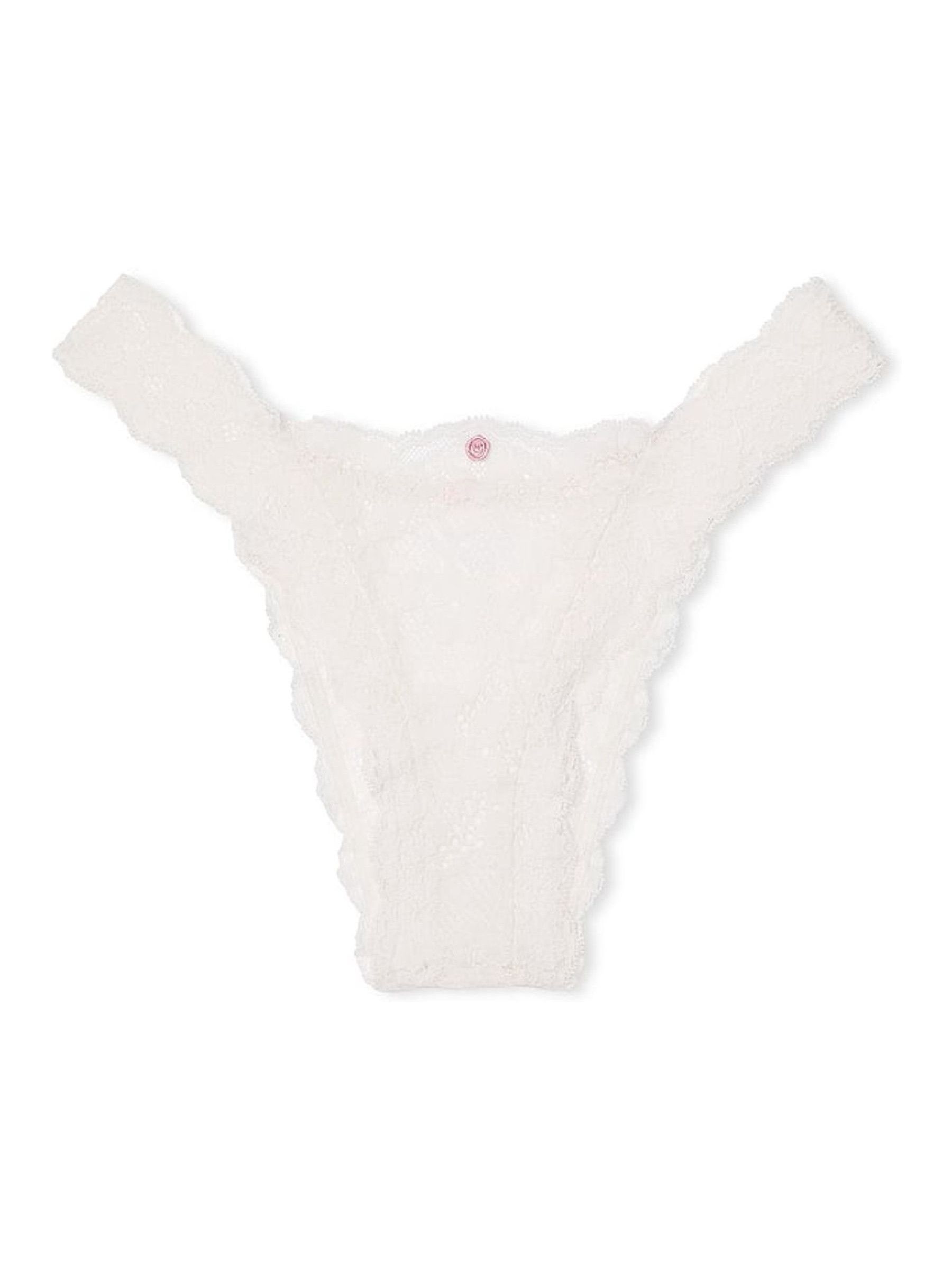 Coconut White Brazilian Lace Knickers - Image 4 of 4