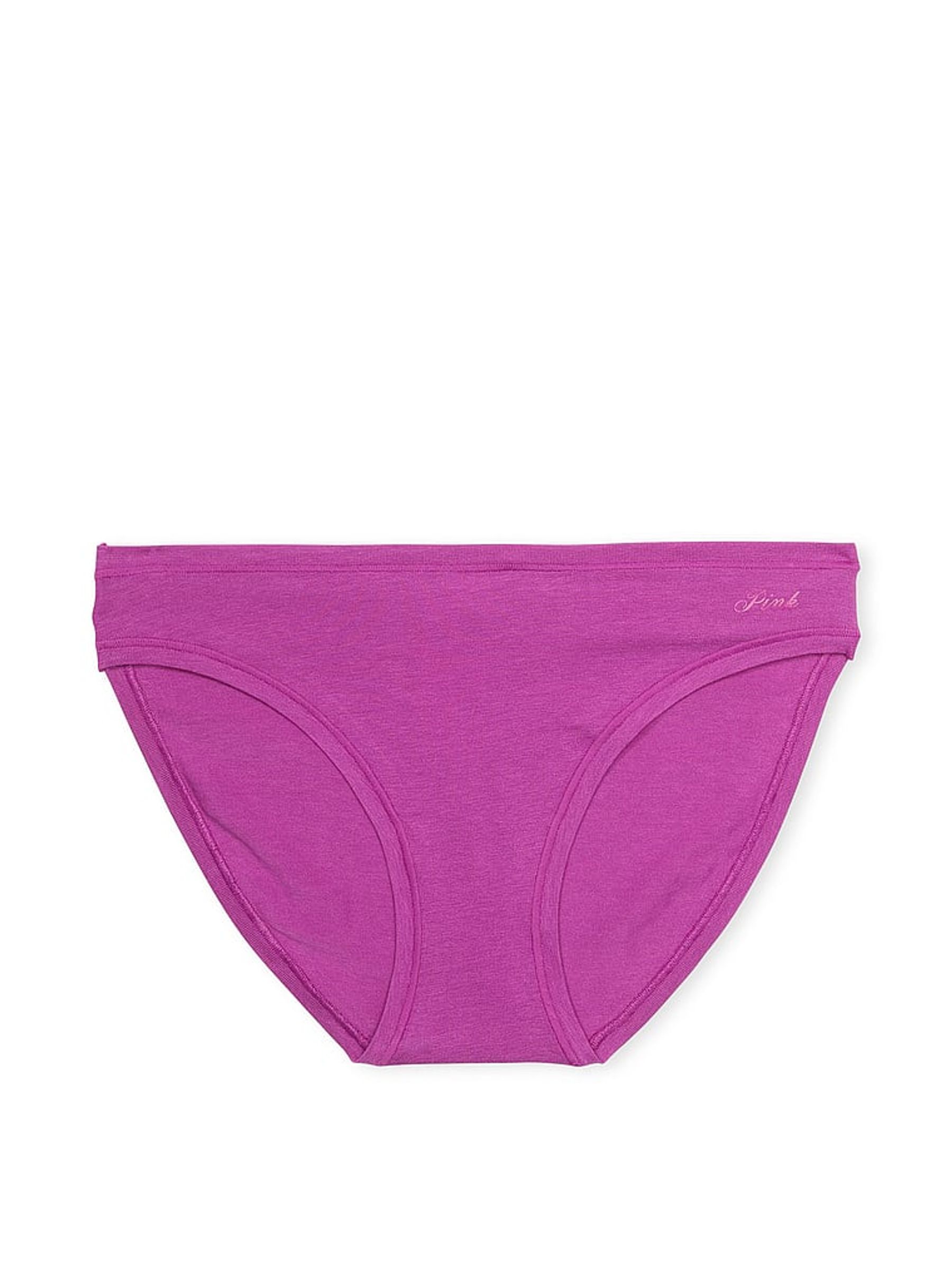 Deep Berry Purple Bikini Cotton Knickers - Image 3 of 3