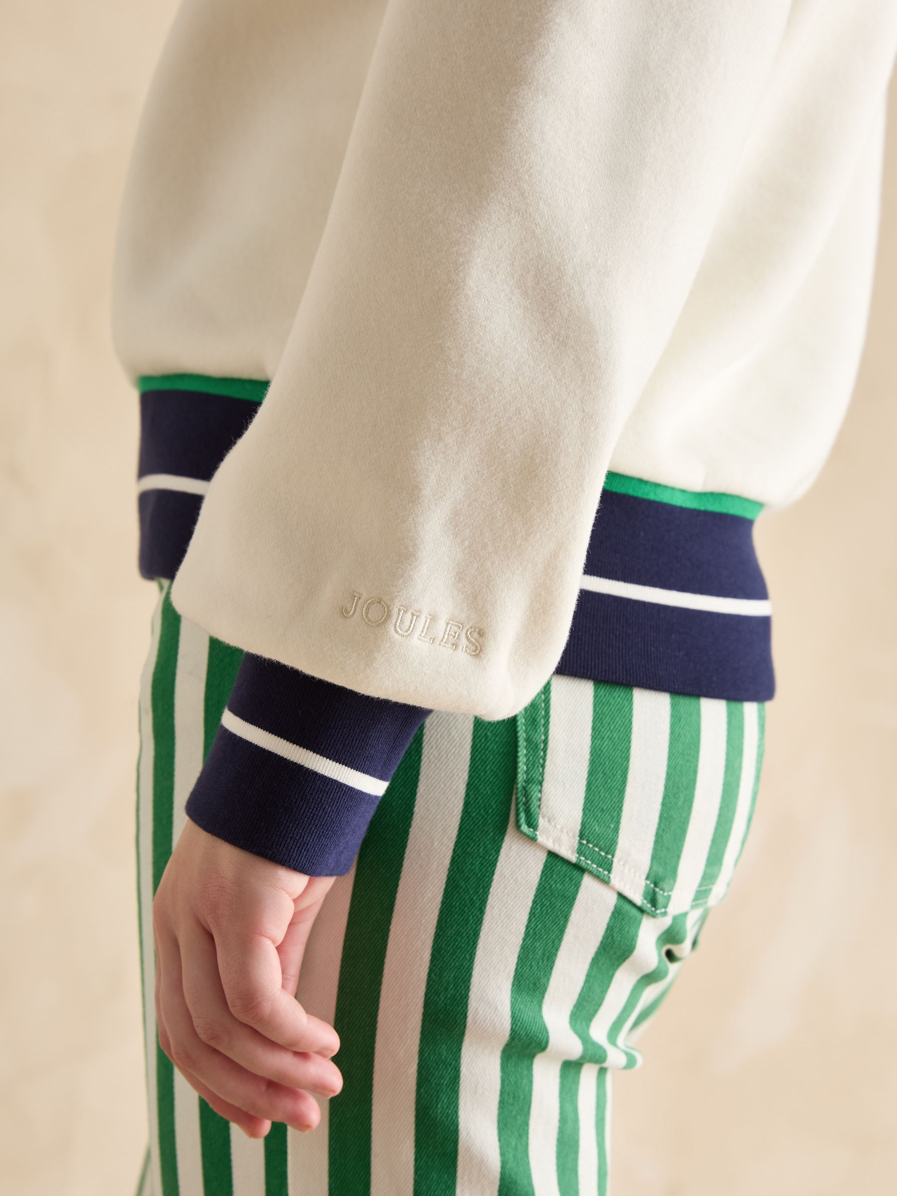 Varsity Cream Embroidered Sweatshirt - Image 3 of 9