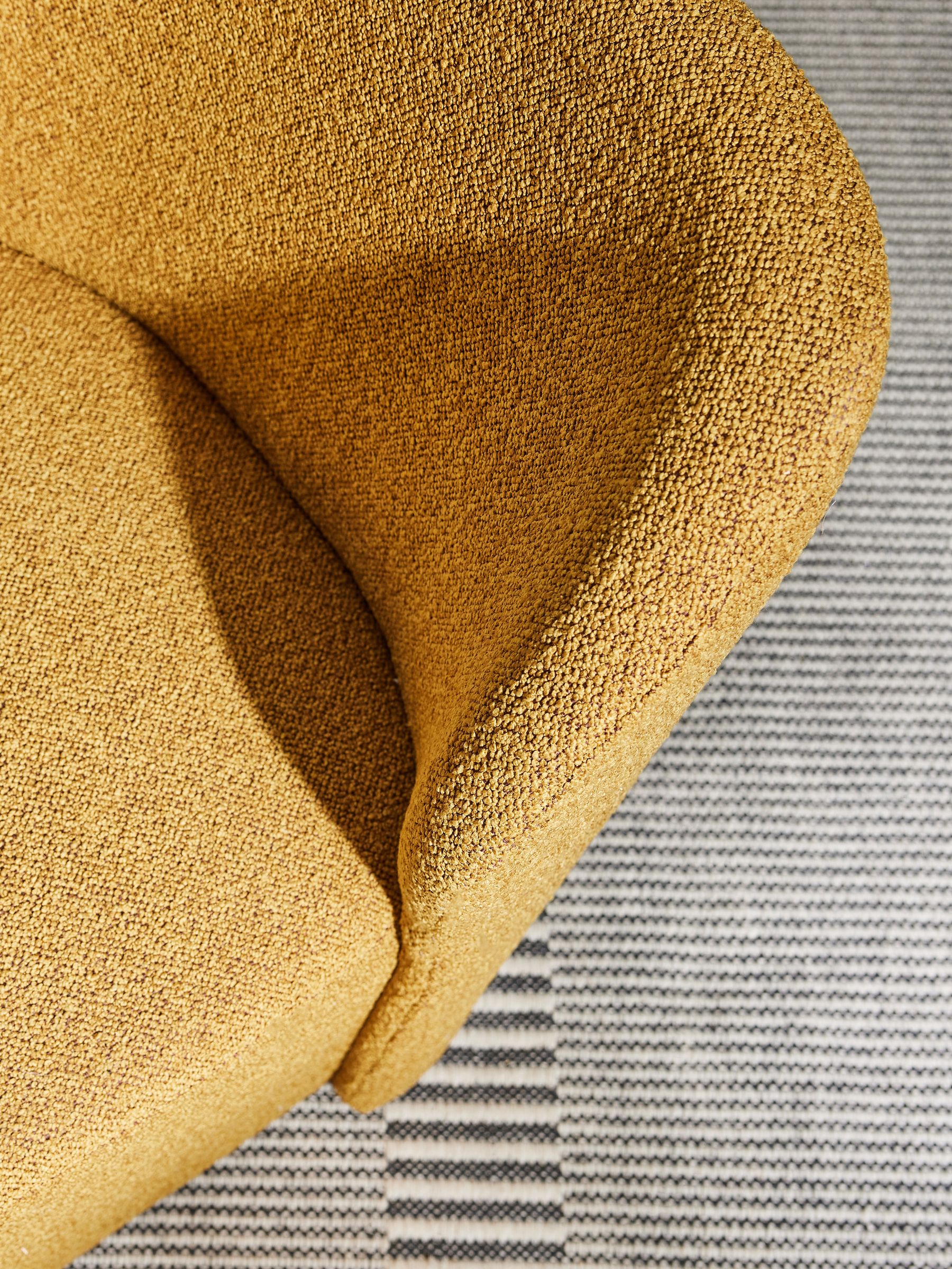 Topeka Accent Chair in Ochre Yellow Pax Boucle - Image 2 of 5