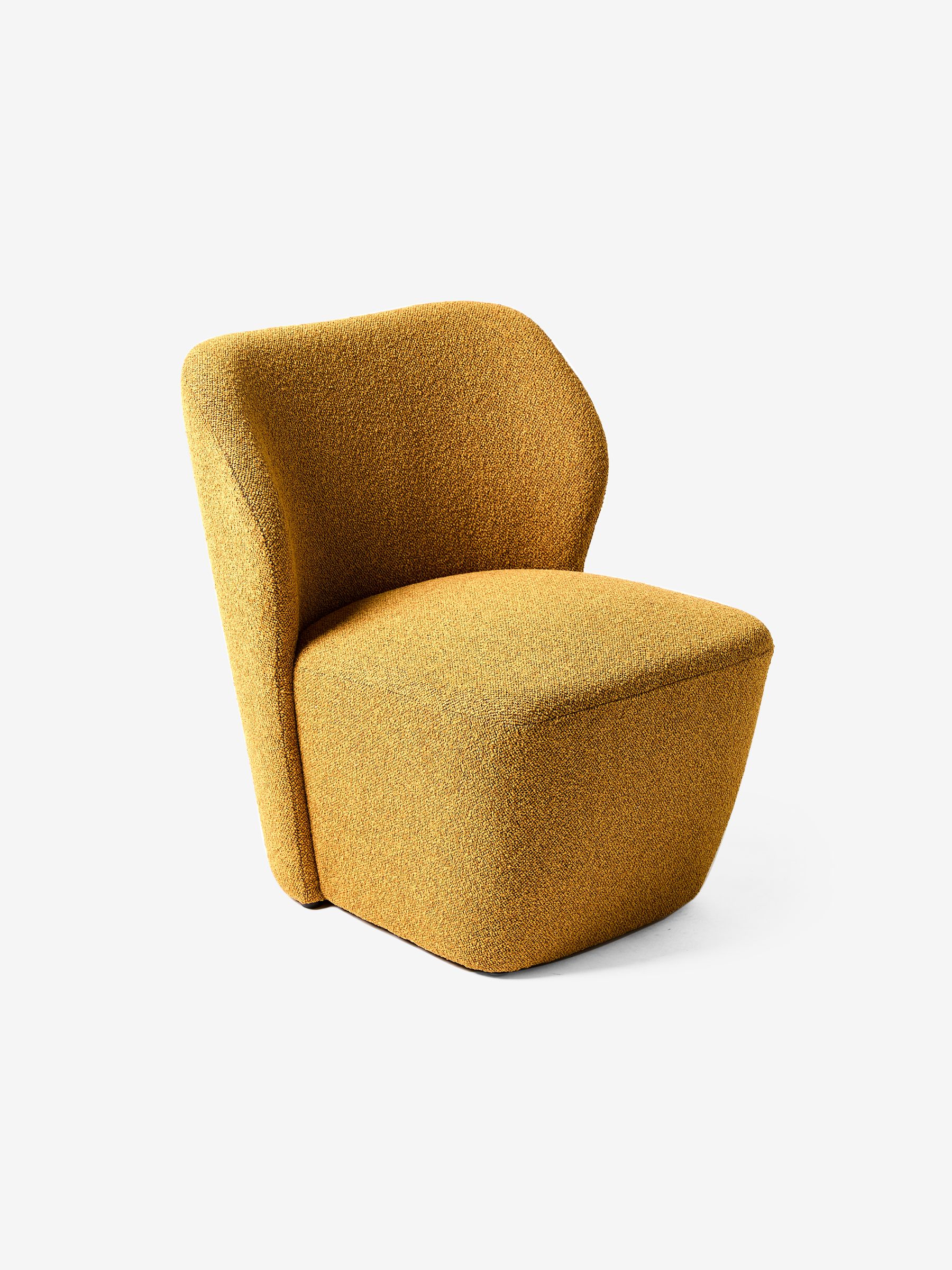 Topeka Accent Chair in Ochre Yellow Pax Boucle - Image 4 of 5
