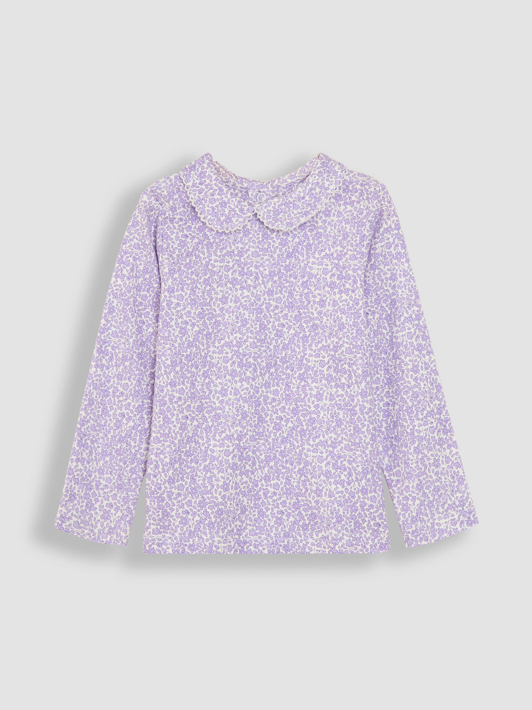 Lilac Purple 2-Pack Ditsy Floral Peter Pan Tops - Image 2 of 4