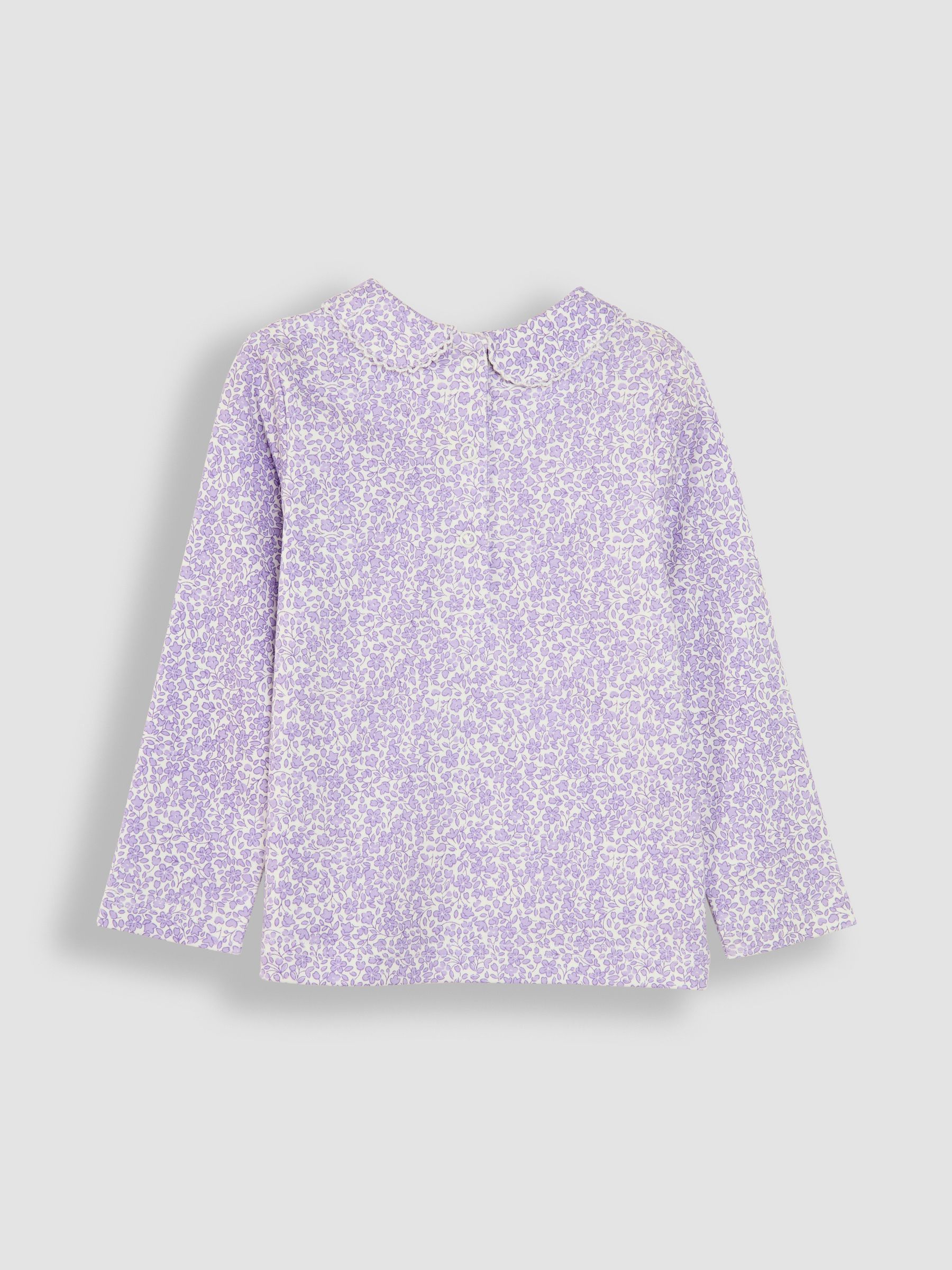 Lilac Purple 2-Pack Ditsy Floral Peter Pan Tops - Image 3 of 4