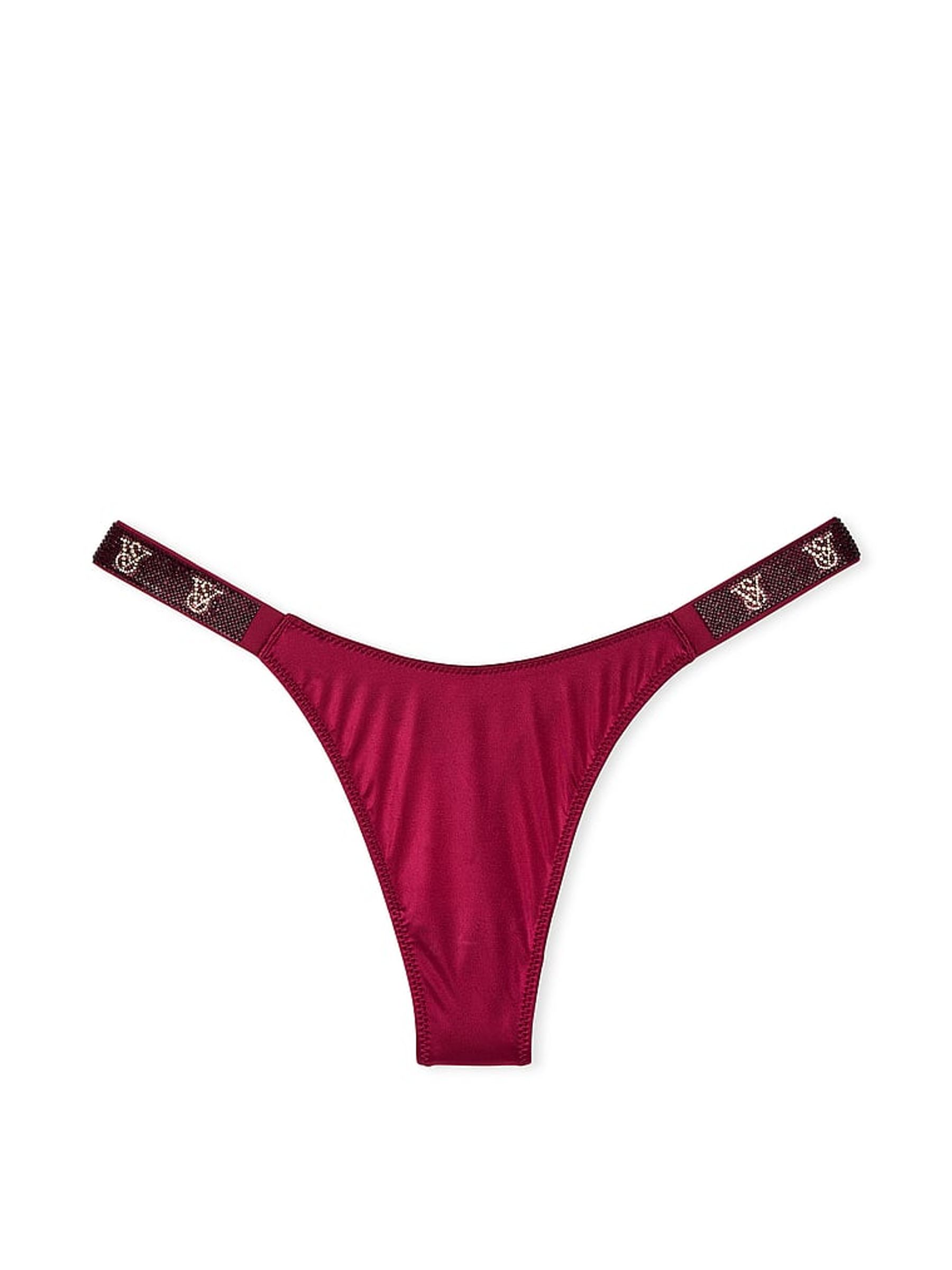 Campari Red Thong Shine Strap Knickers - Image 3 of 3