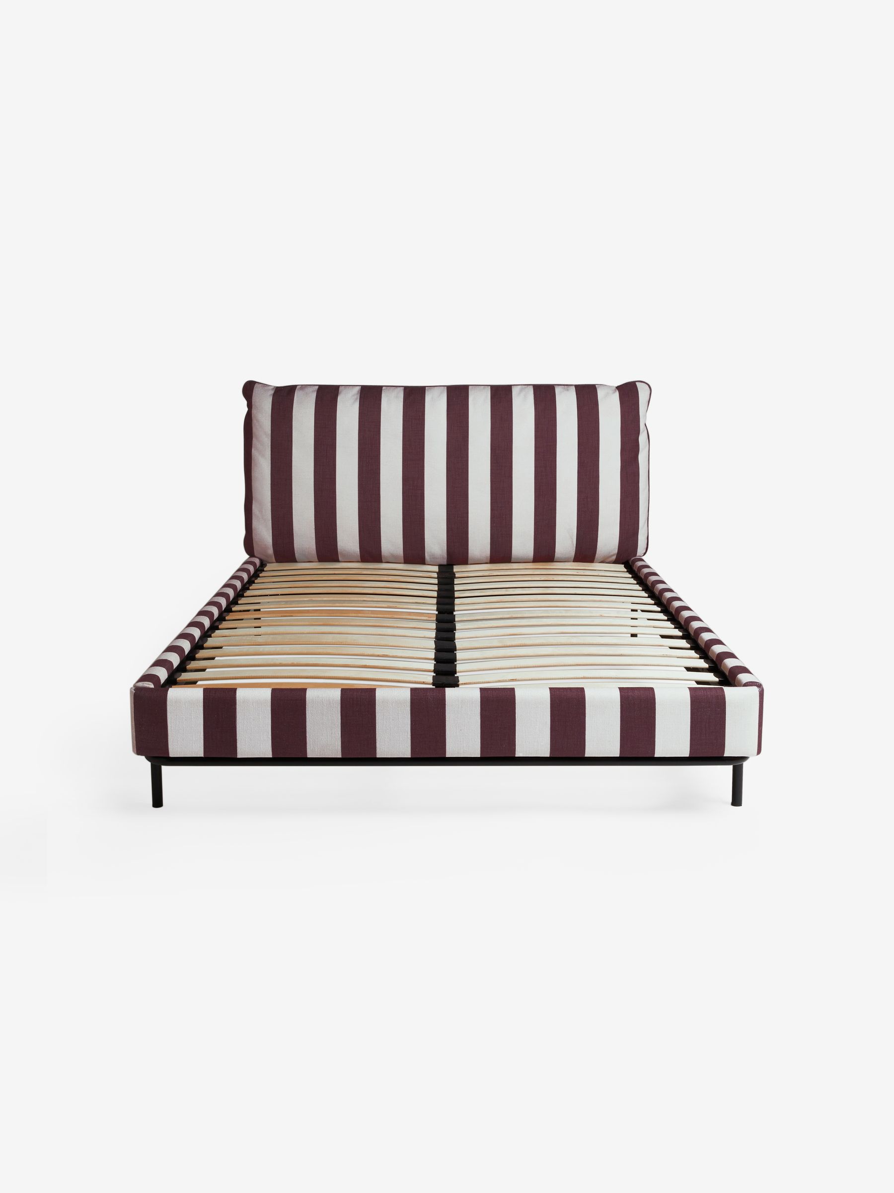 Brown Stripe Bed Harlow Bed - Image 5 of 6