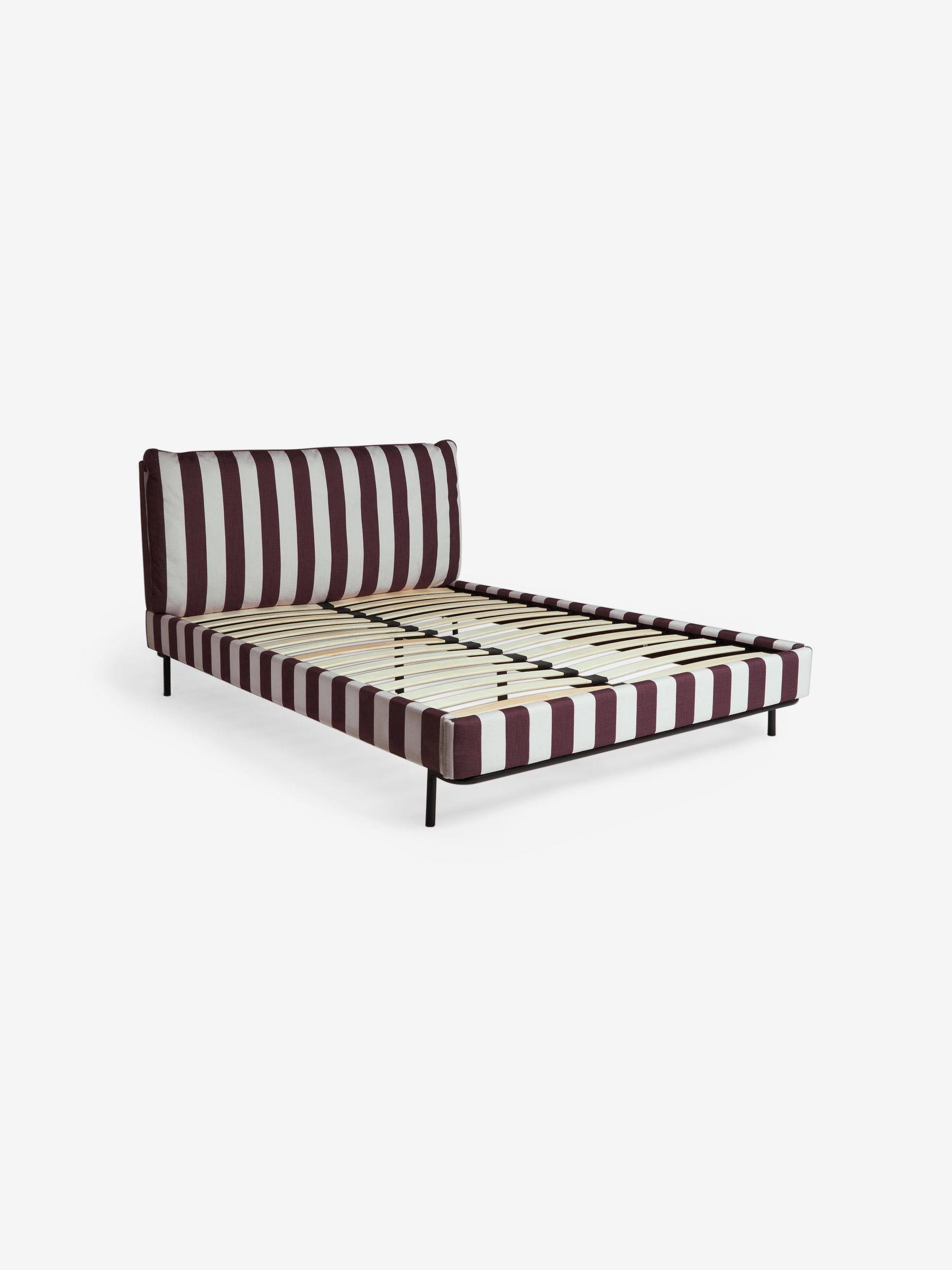 Brown Stripe Bed Harlow Bed - Image 6 of 6