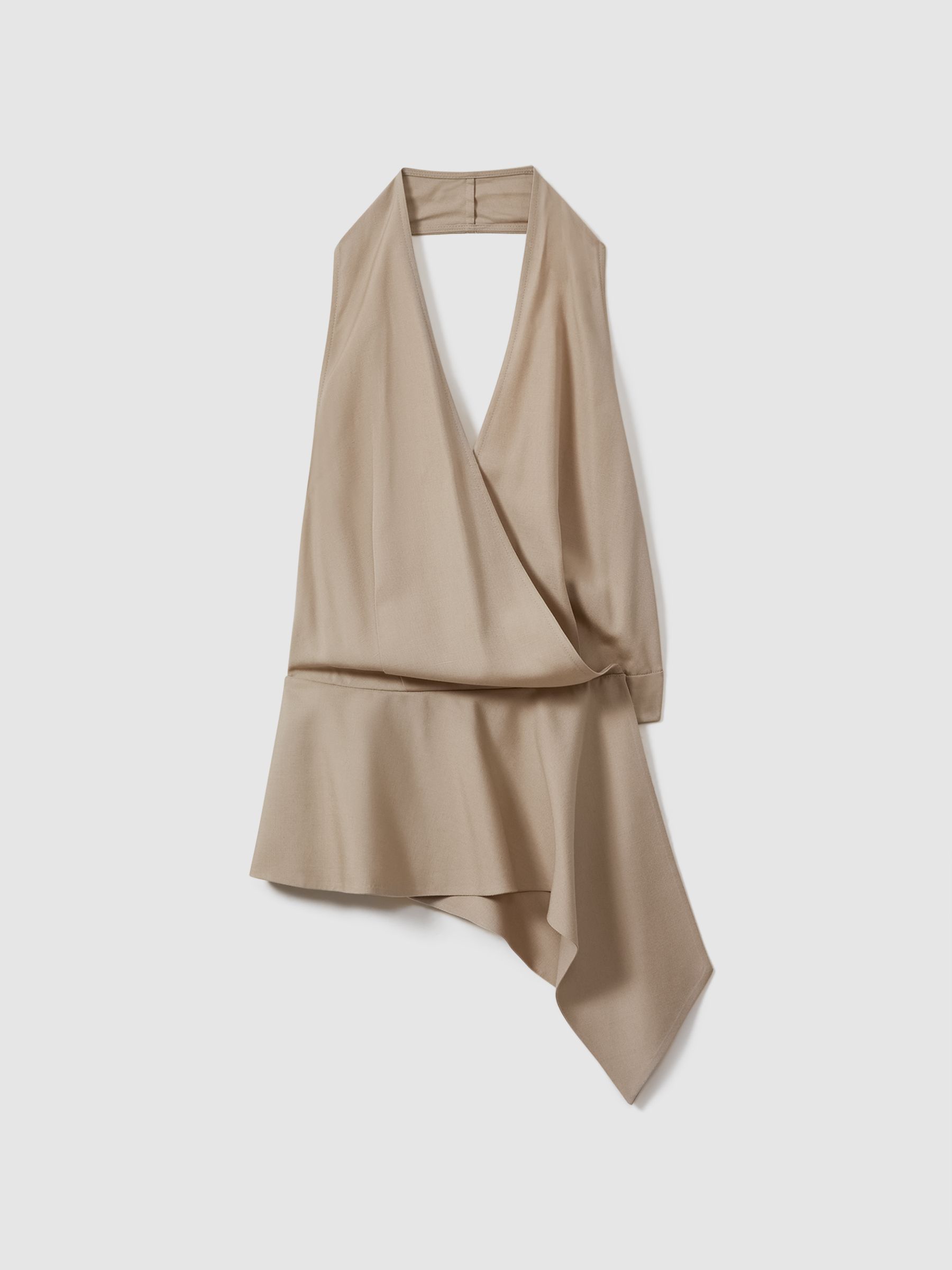 Atelier Halter Neck Draped Top in Neutral - Image 2 of 6