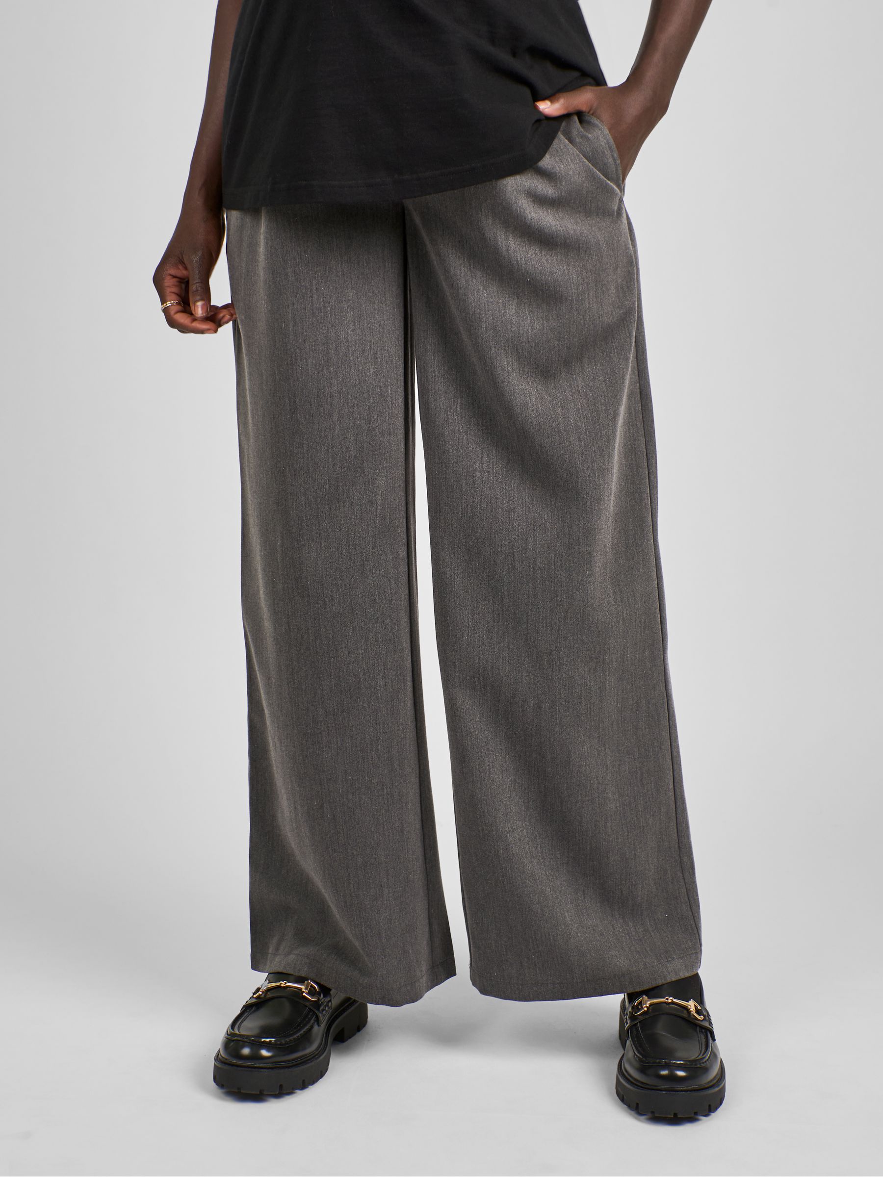 Grey Maternity Wide Leg Trousers - Image 1 of 4
