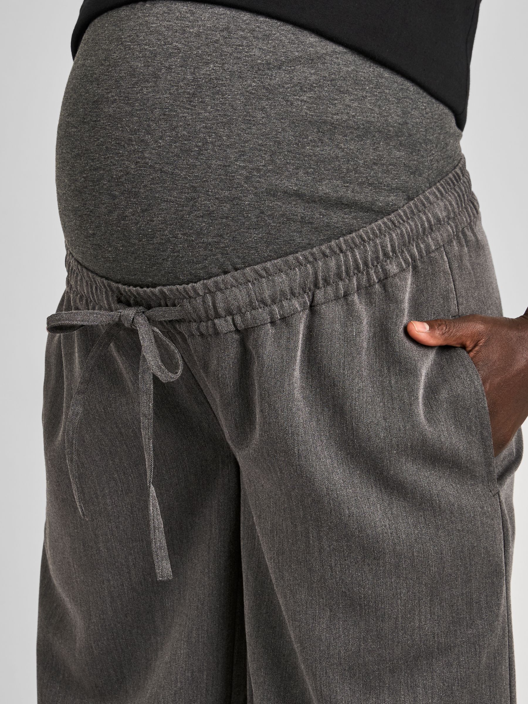 Grey Maternity Wide Leg Trousers - Image 4 of 4
