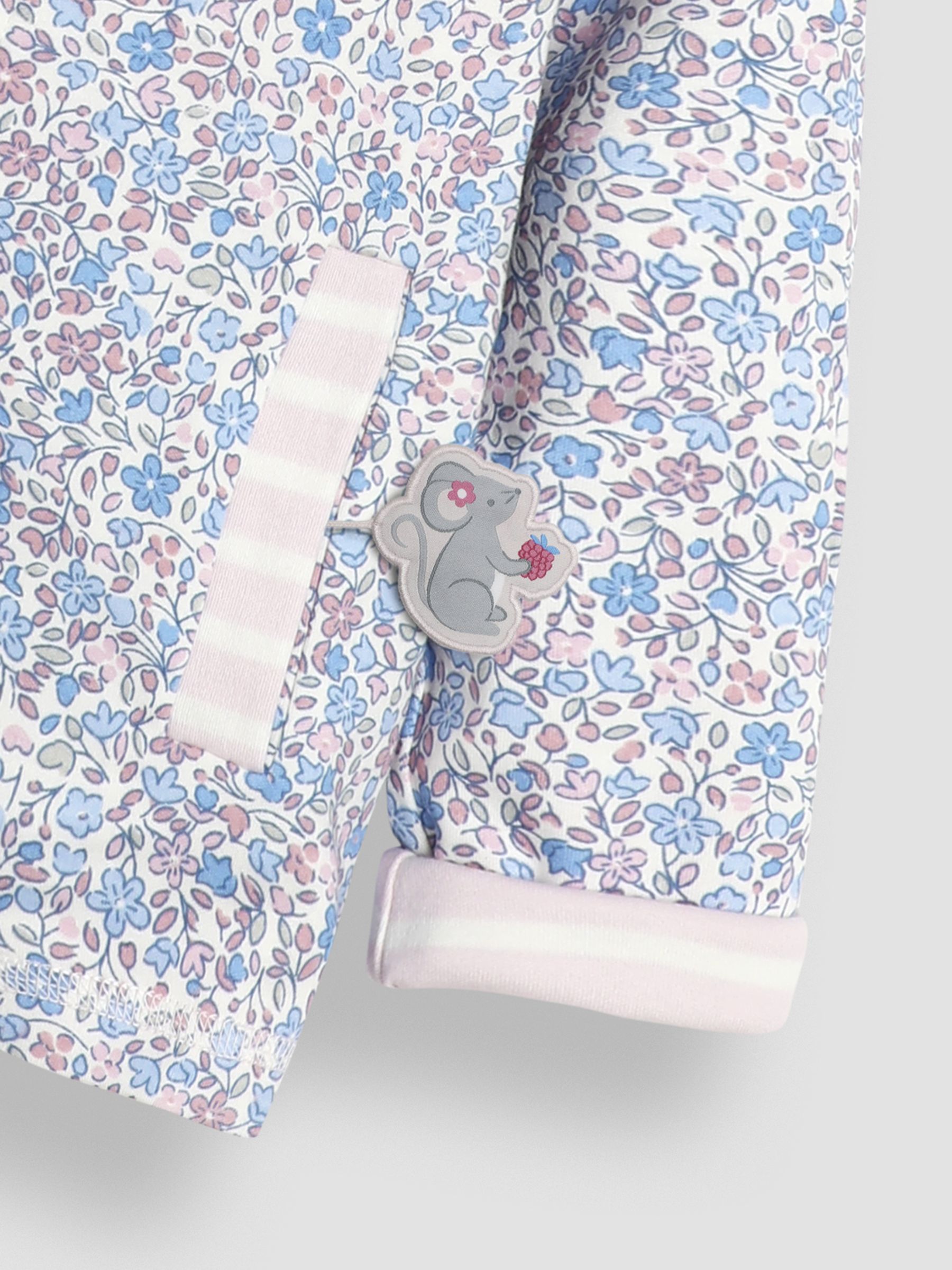 Pink Bunny & Mouse Appliqué Reversible Hoodie - Image 7 of 8