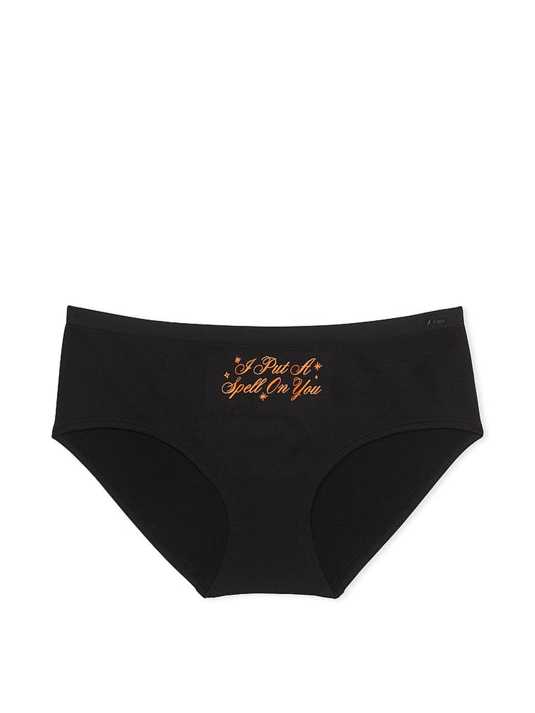 Black With Orange Graphic Hipster Knickers - Image 3 of 3