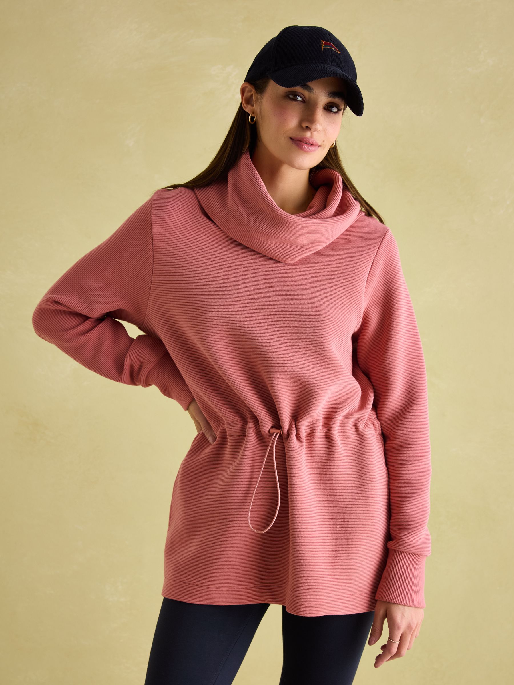 Willow Pink Cowl Neck Sweatshirt - Image 1 of 8