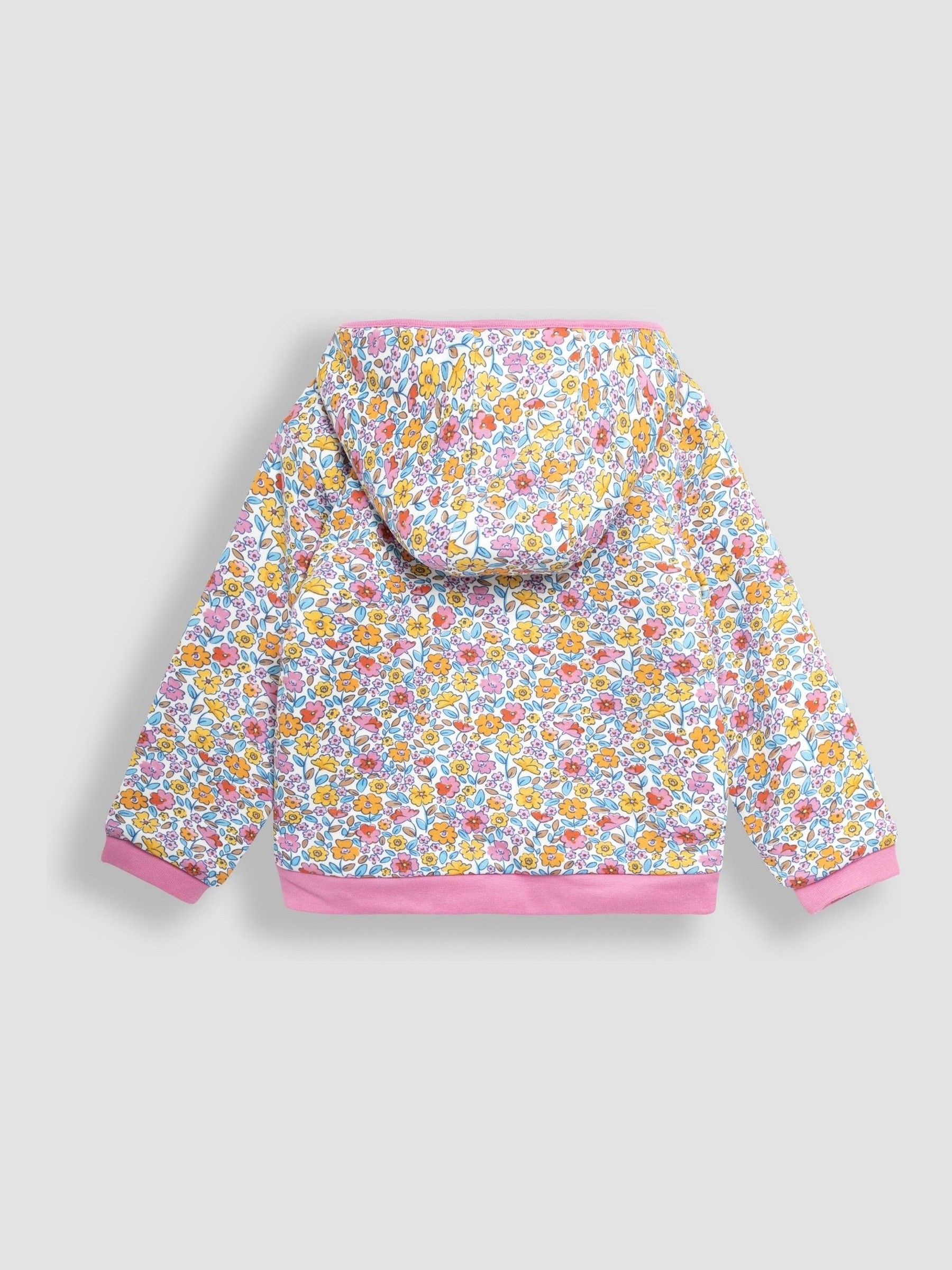 Pink Guinea Pig Floral Cotton Appliqué Cosy Hoodie - Image 2 of 3