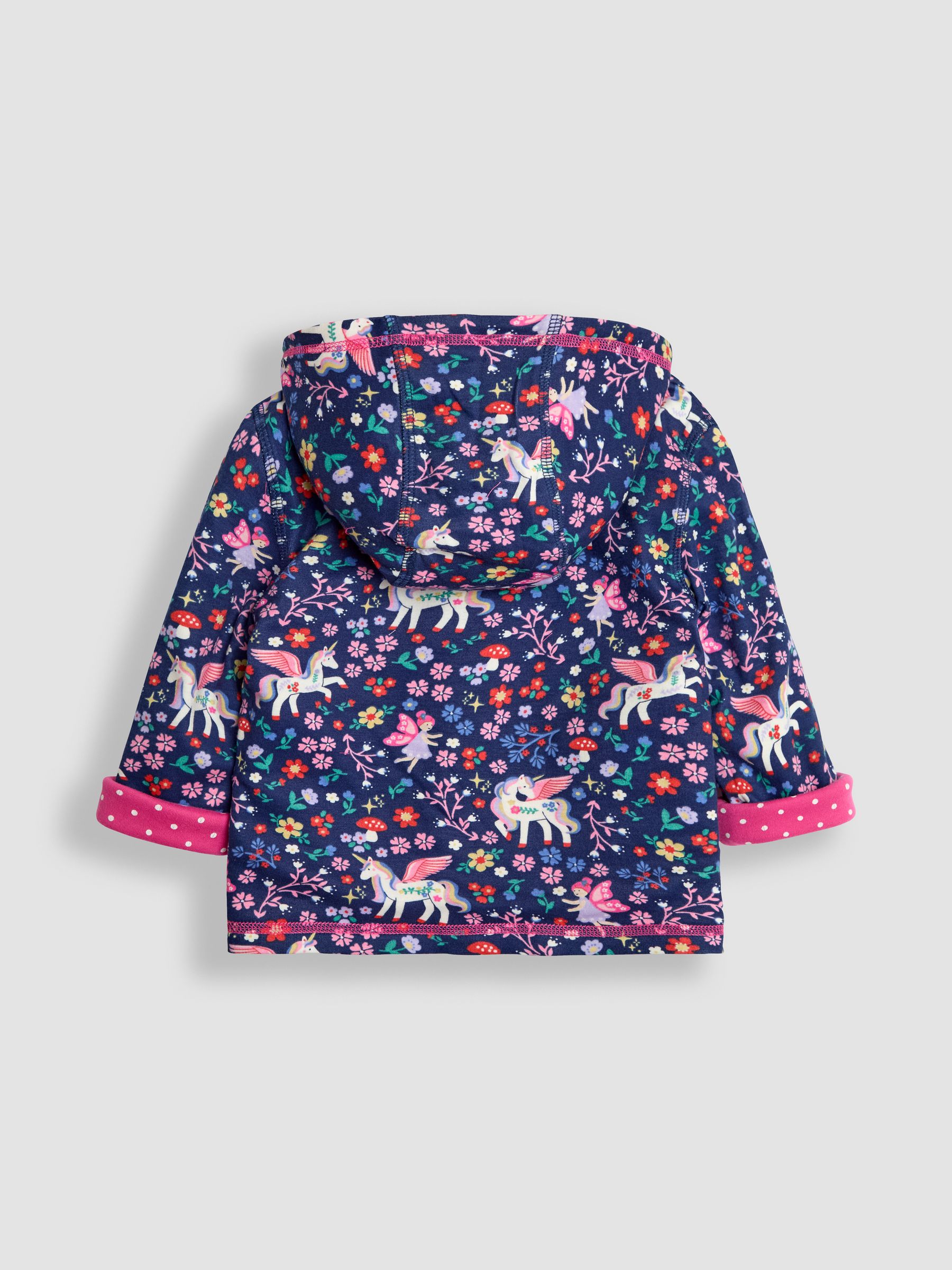 Pink Unicorn Appliqué Reversible Hoodie - Image 5 of 8