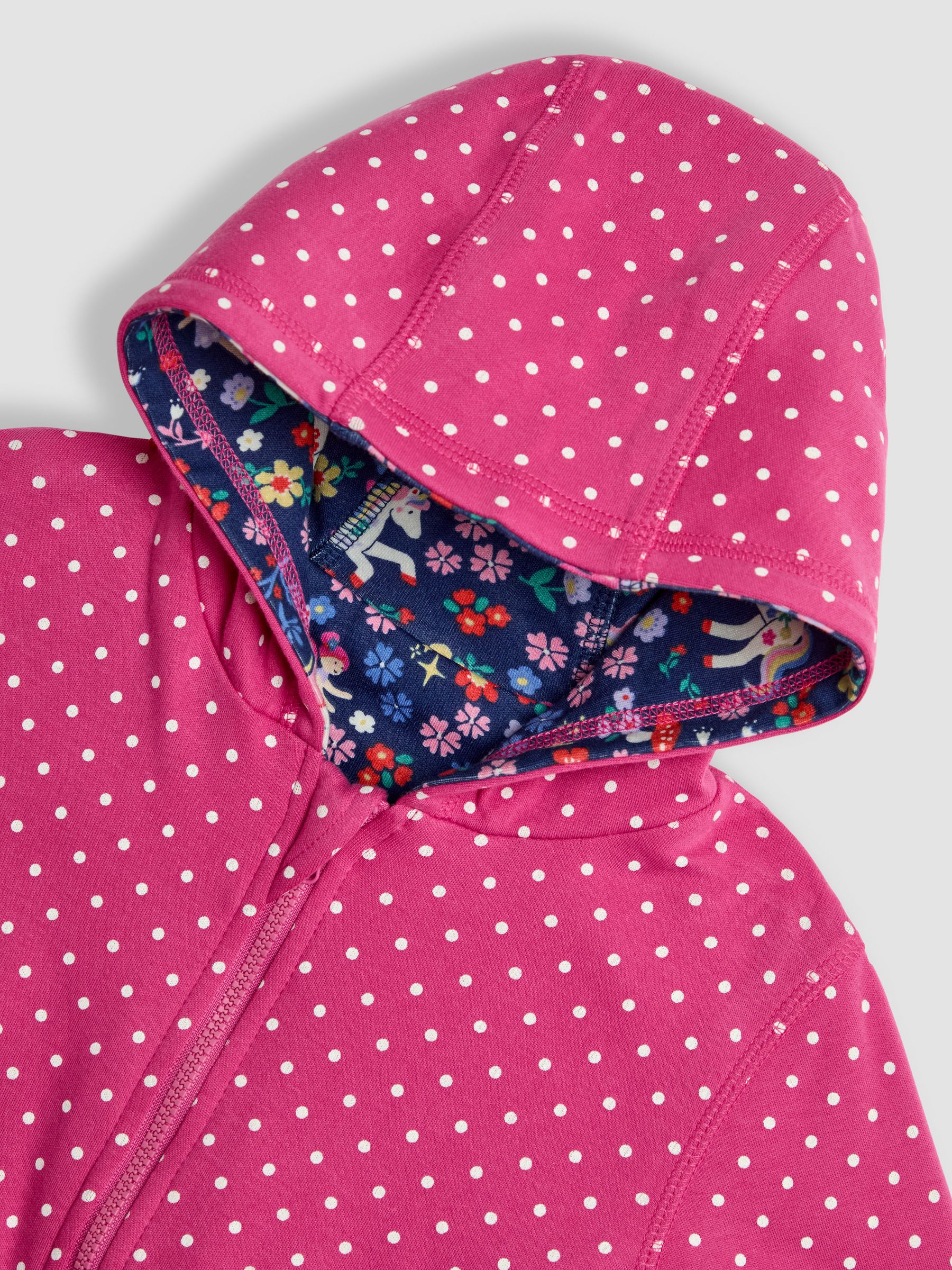 Pink Unicorn Appliqué Reversible Hoodie - Image 6 of 8