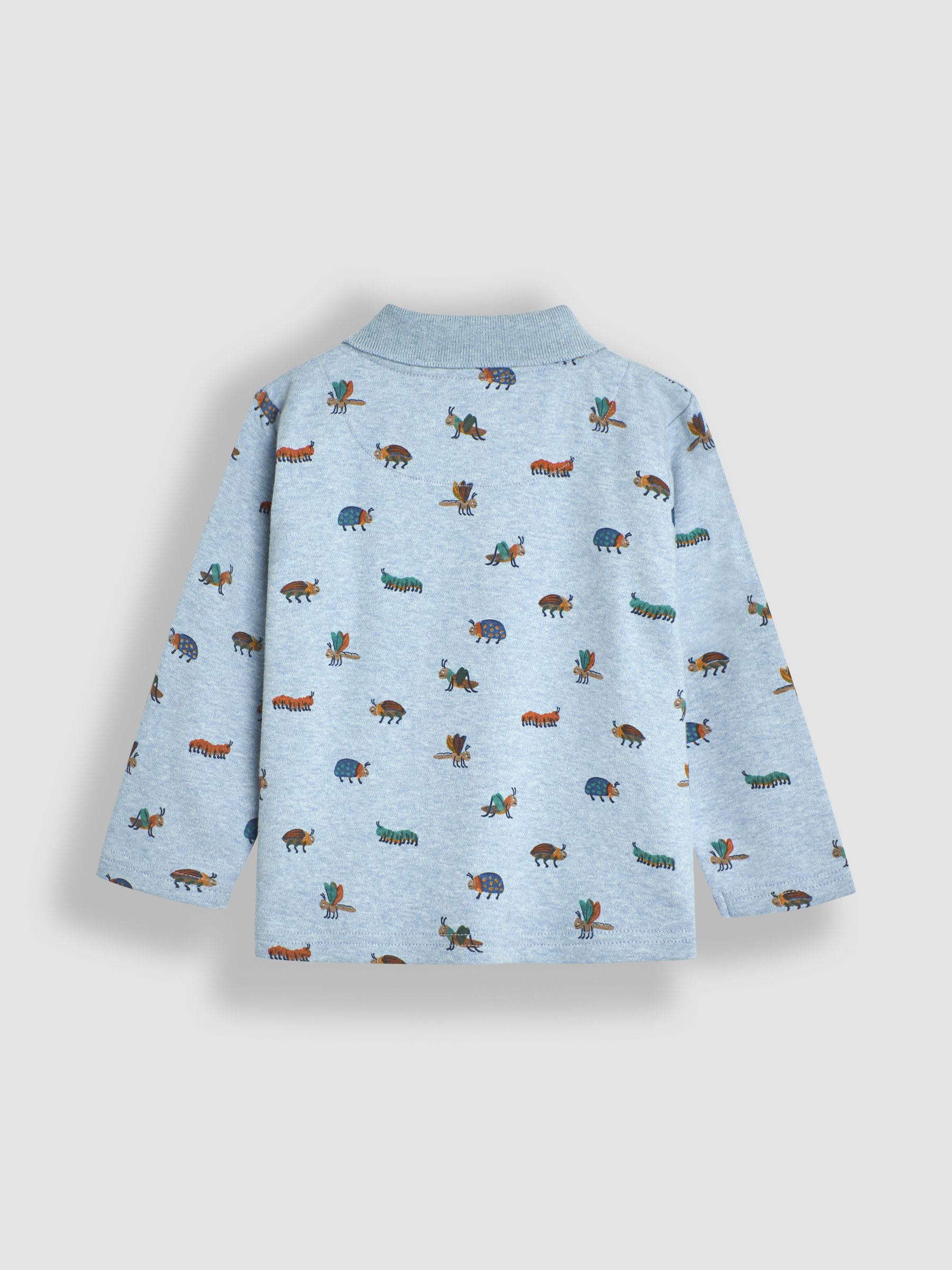 Light Blue Bug Long Sleeve Print Polo Shirt - Image 2 of 3