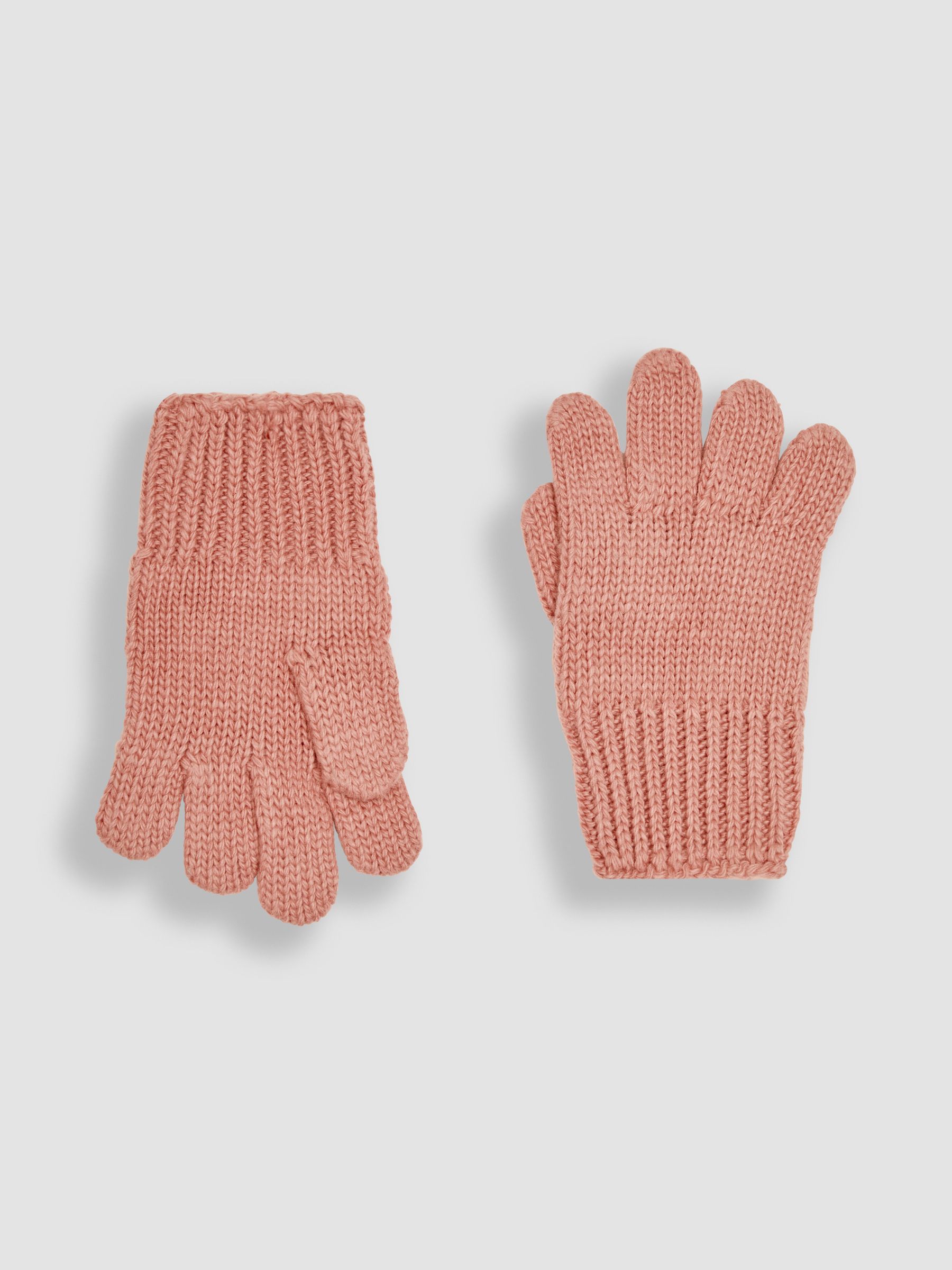 Dusky Pink Rib Hat & Gloves Set - Image 3 of 4
