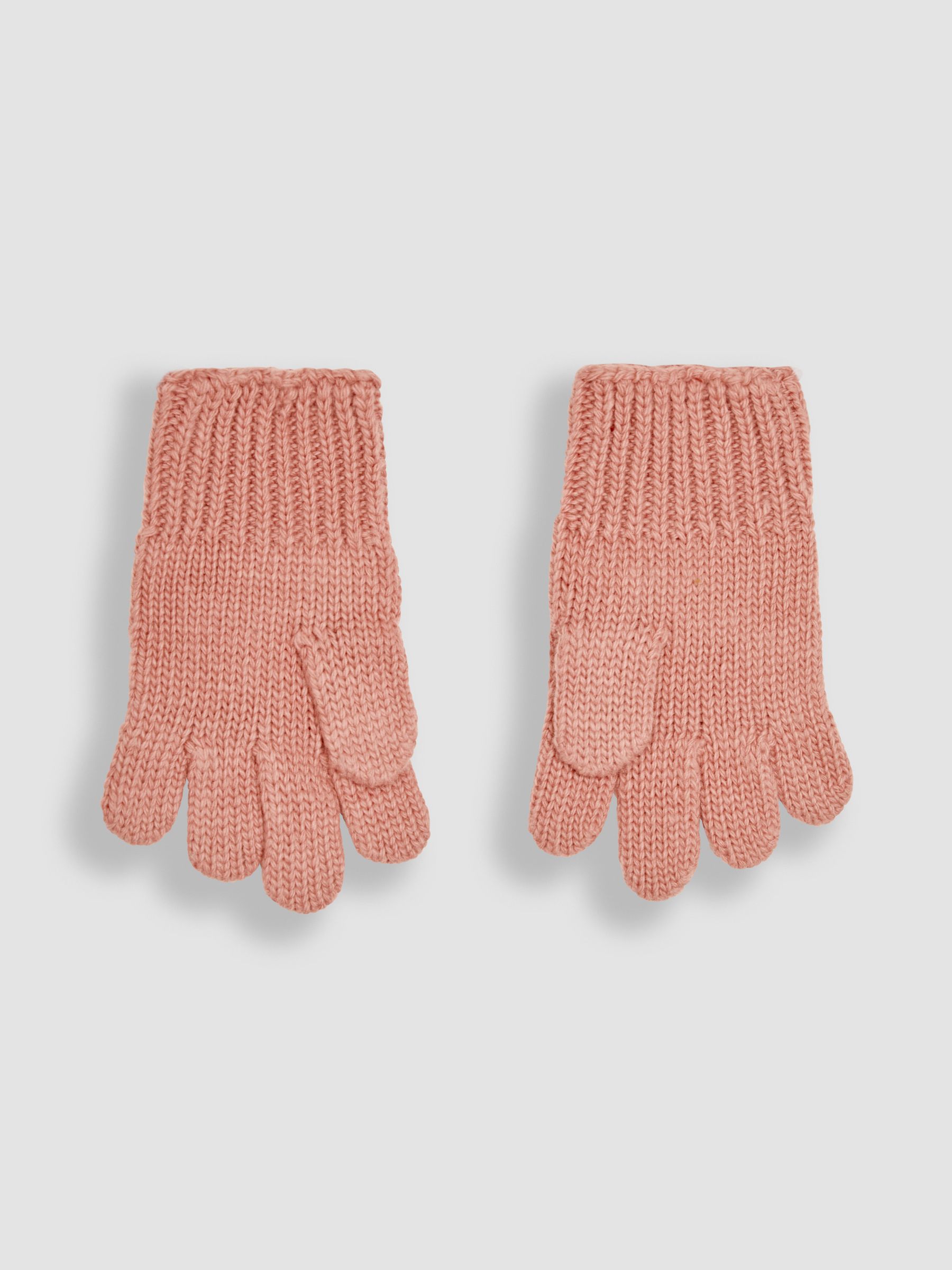 Dusky Pink Rib Hat & Gloves Set - Image 4 of 4