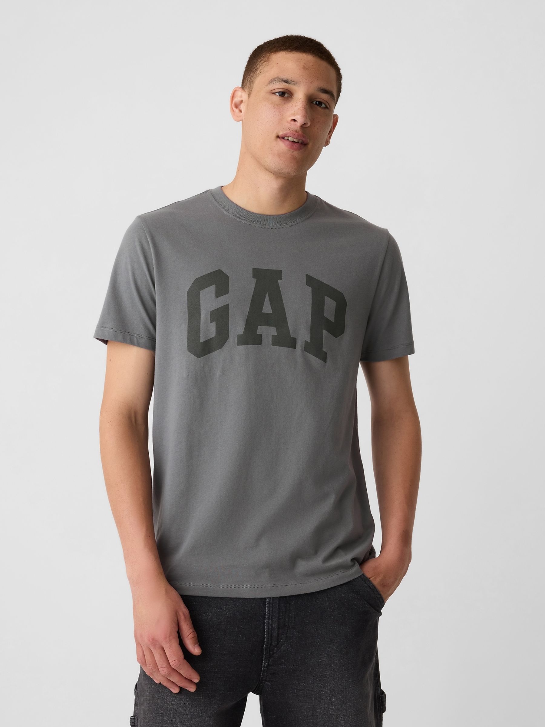 Dark Grey Logo Everyday Crew Neck T-Shirt - Image 1 of 4