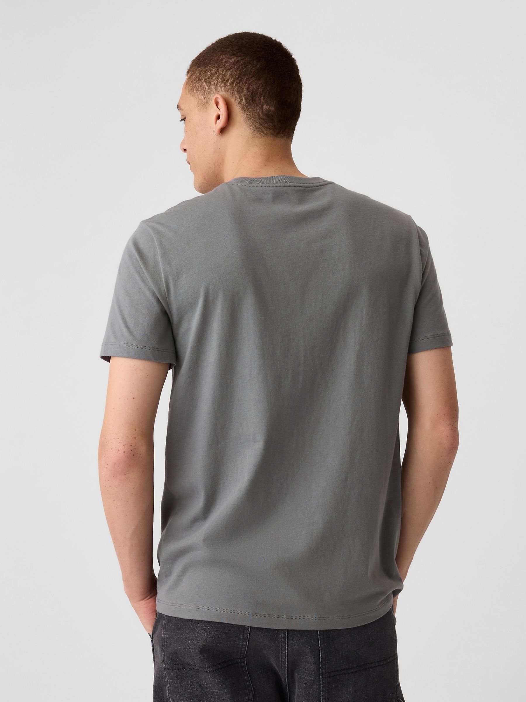 Dark Grey Logo Everyday Crew Neck T-Shirt - Image 2 of 4