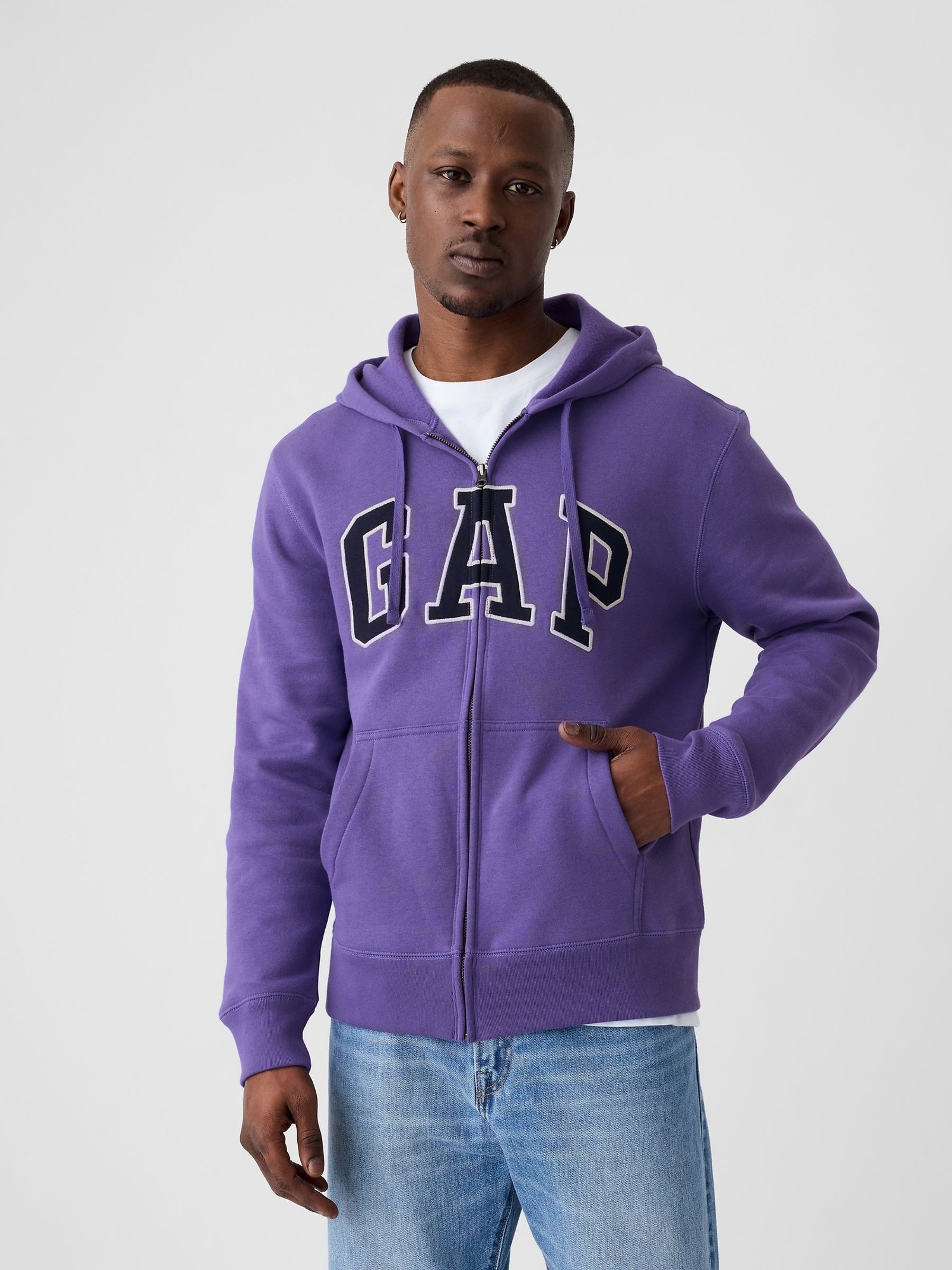 Purple Logo Zip Up Hoodie - Image 1 of 4