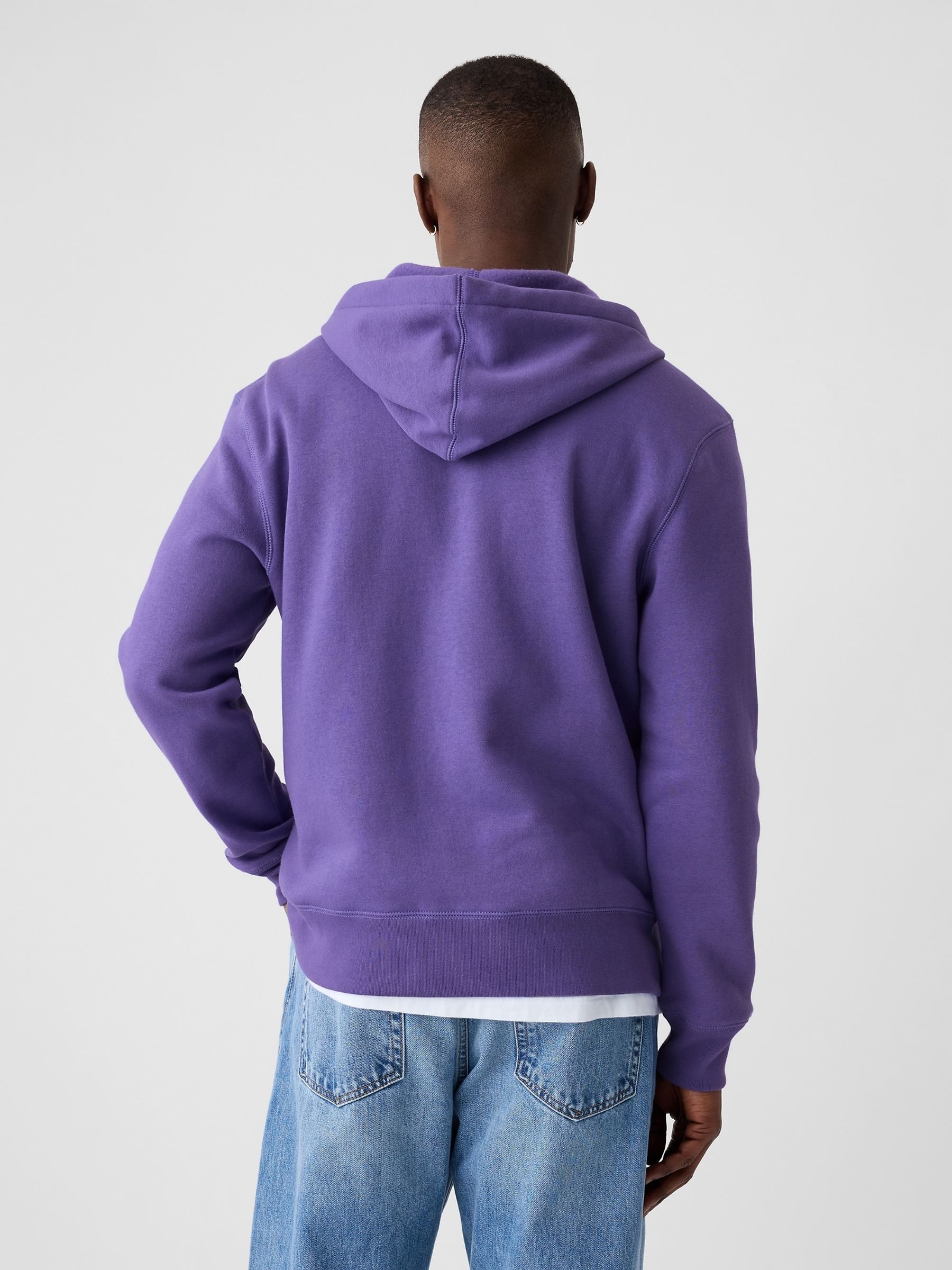 Purple Logo Zip Up Hoodie | Gap