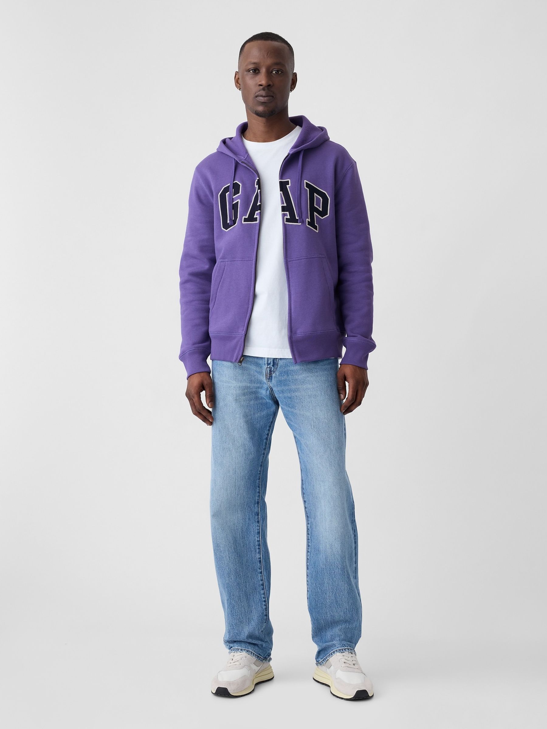 Purple Logo Zip Up Hoodie | Gap