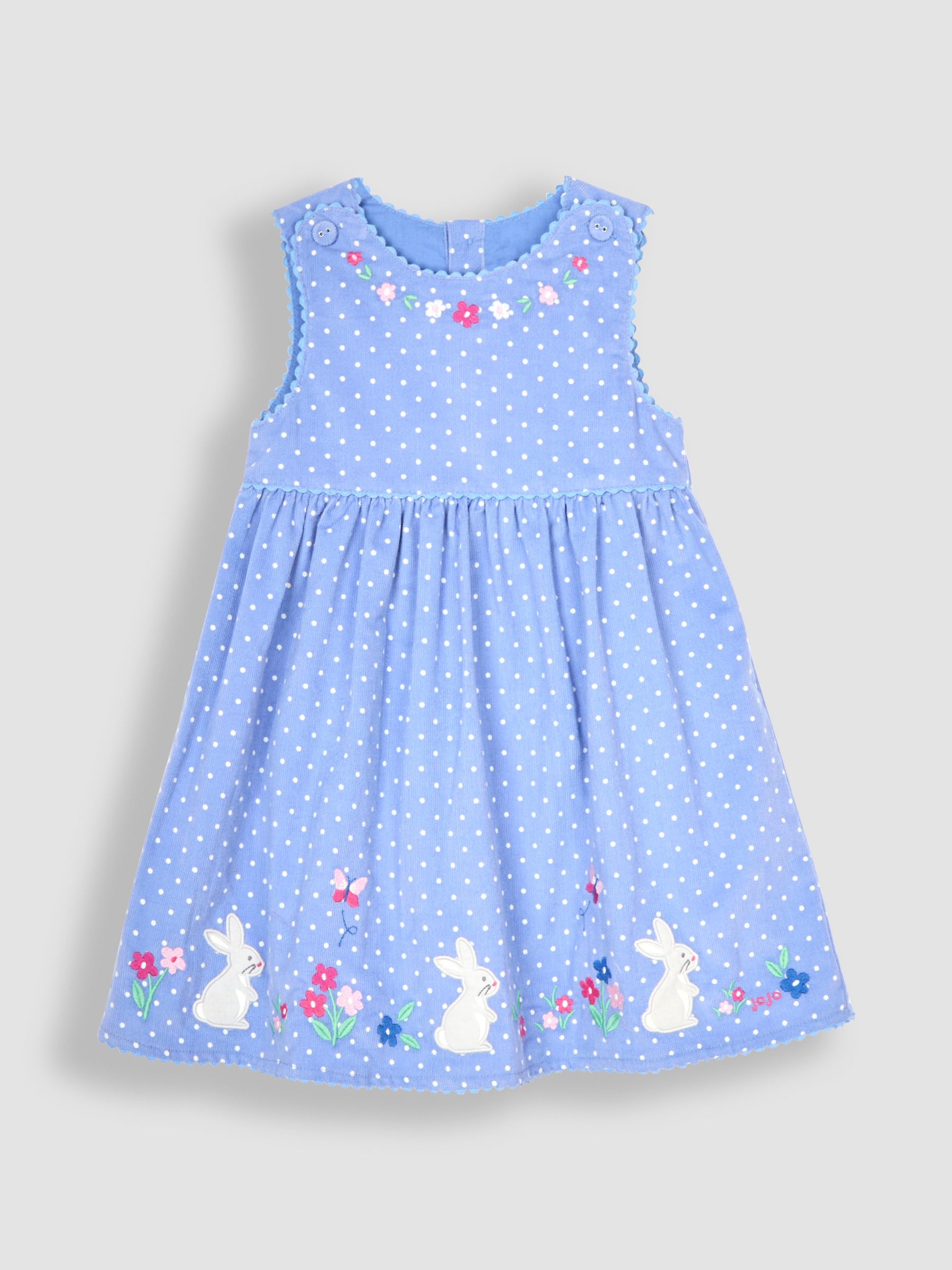Blue Bunny Applique Cord Dress - Image 3 of 6