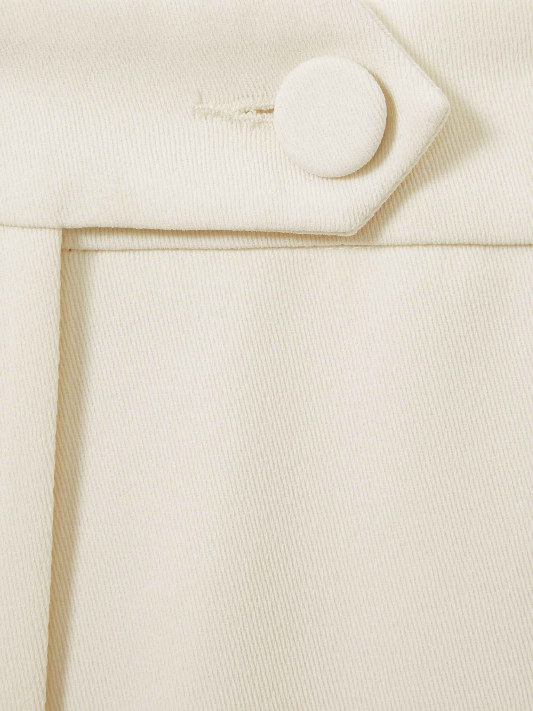 Wide Leg Split Hem Trousers in Cream - Image 6 of 6