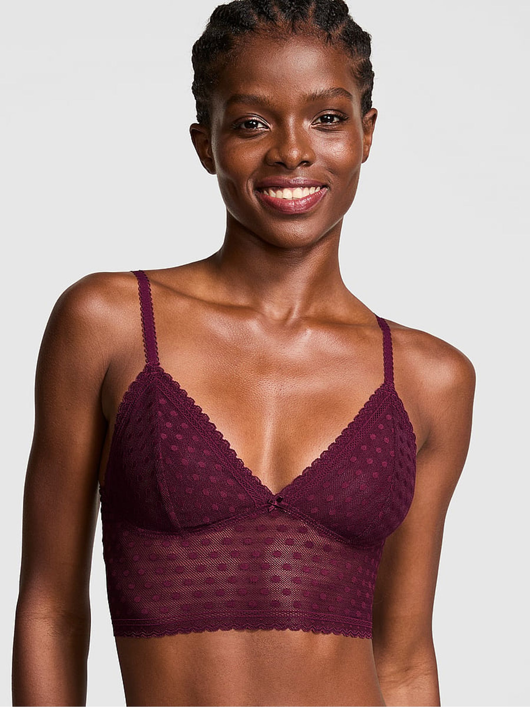 Purple Rose Dainty Dot Lace Bralette - Image 1 of 3