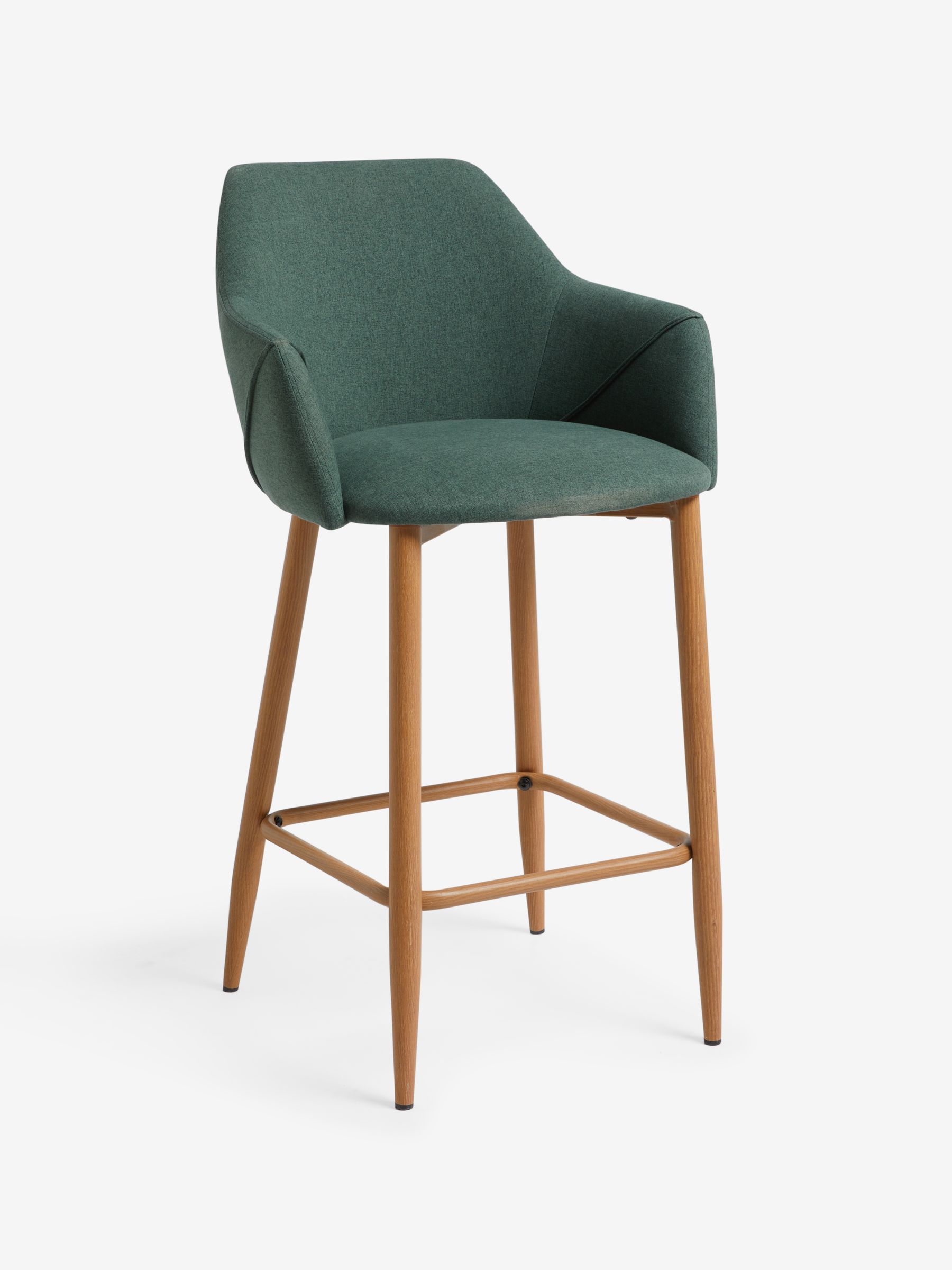 Bay Green and Oak Legs Lule Bar Stool - Image 5 of 6