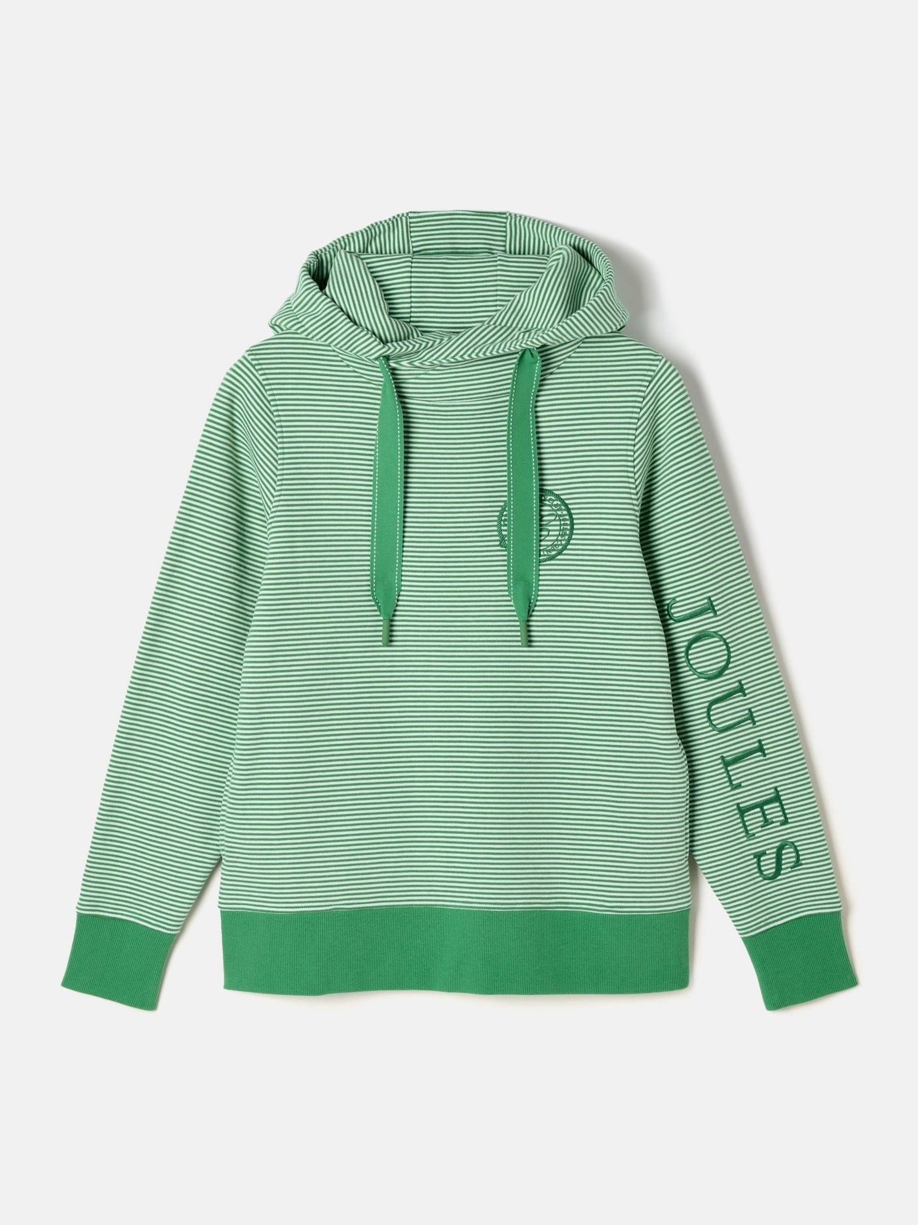 Rushton Green Stripe Cotton Cowl Neck Hoodie - Image 8 of 8