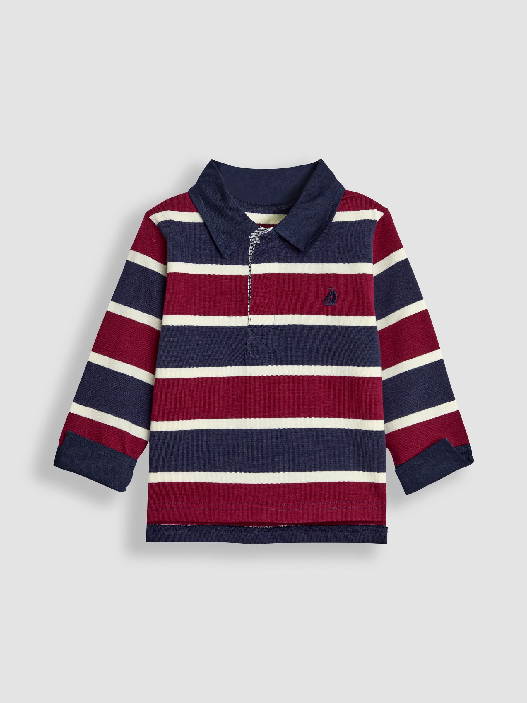Burgundy Stripe Rugby Top - Image 1 of 3