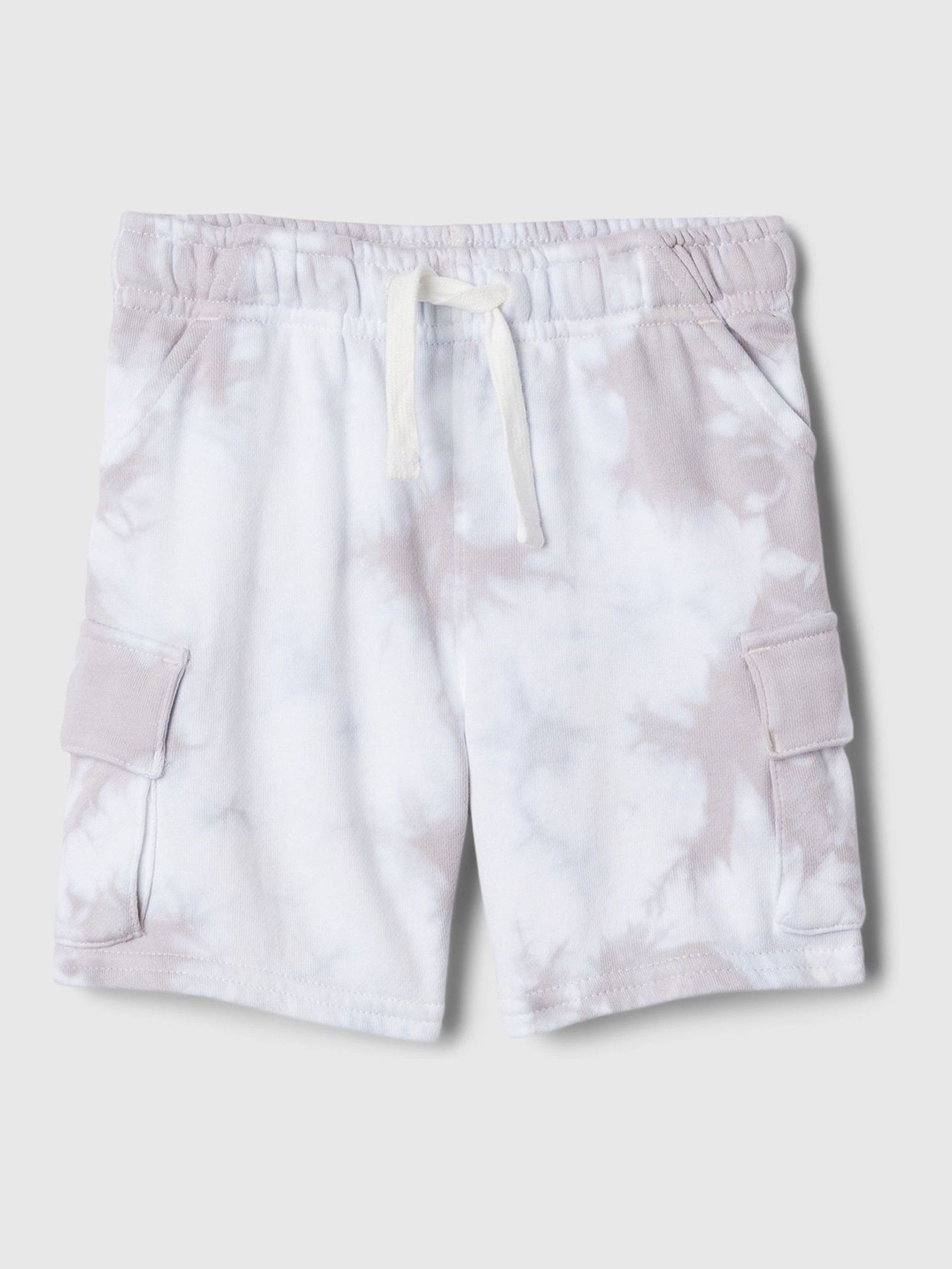 Grey Tie-dye Cargo Sweat Shorts (12mths-5yrs) - Image 1 of 3