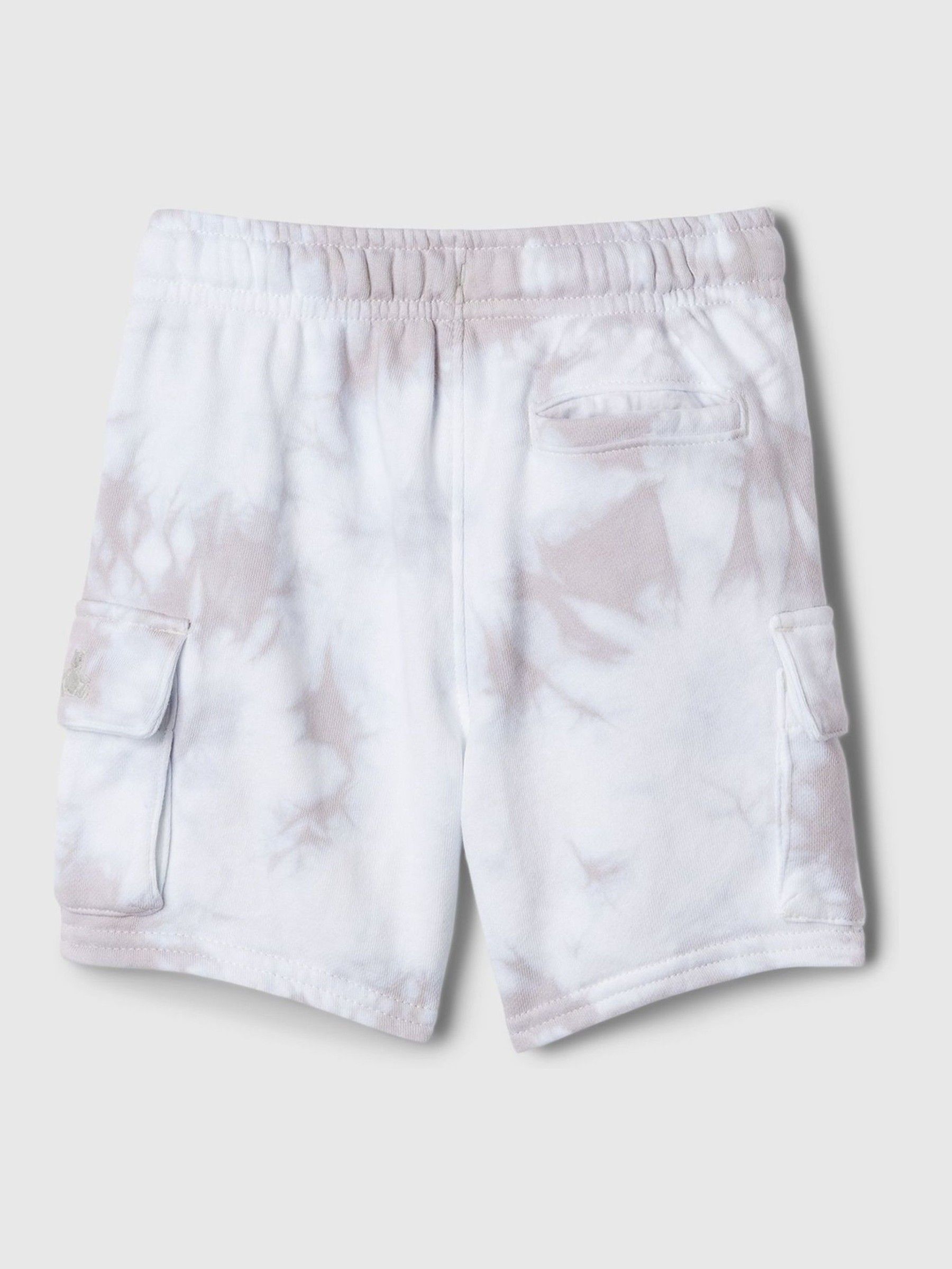 Grey Tie-dye Cargo Sweat Shorts (12mths-5yrs) - Image 2 of 3