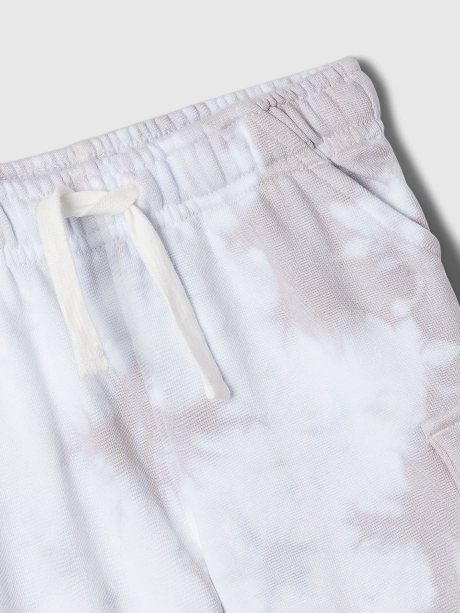 Grey Tie-dye Cargo Sweat Shorts (12mths-5yrs) - Image 3 of 3