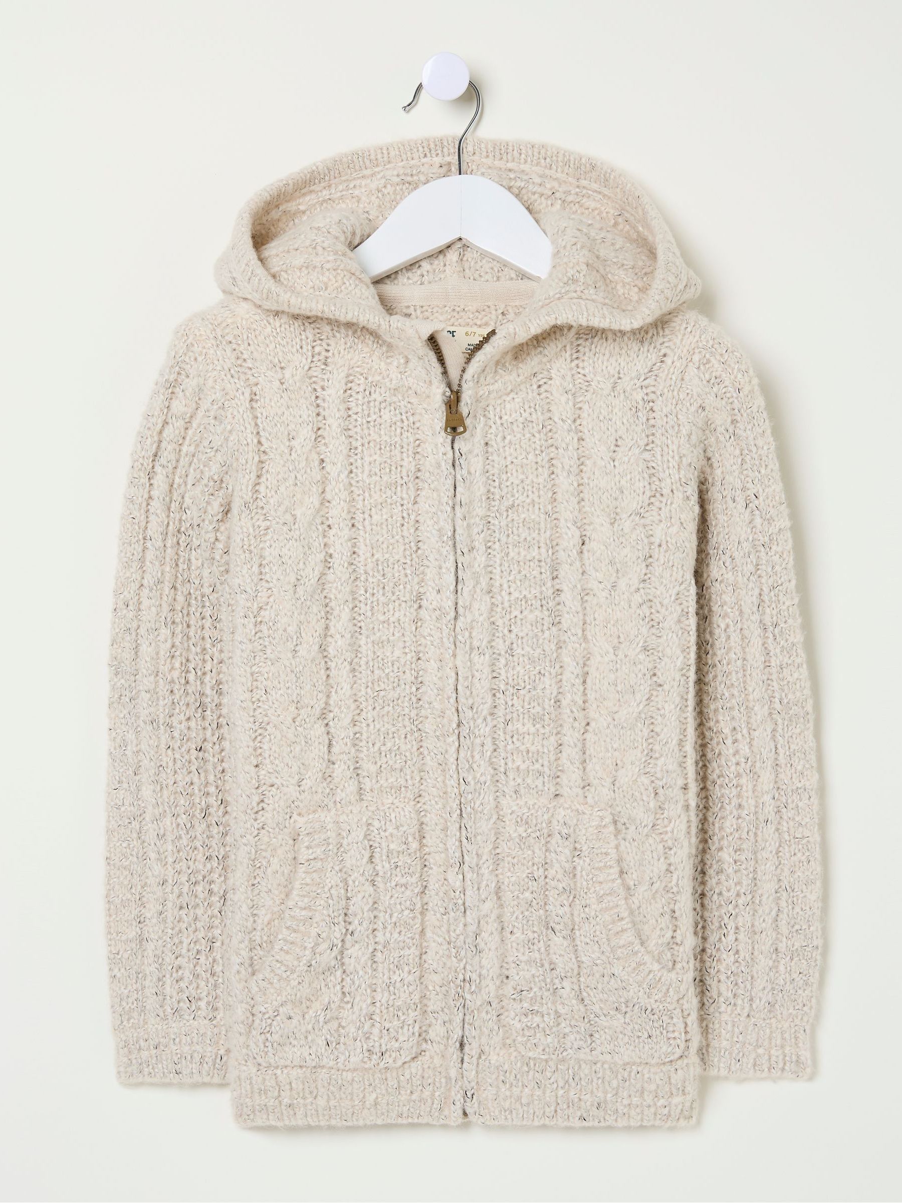 Alicia Cream Knit Hoodie - Image 5 of 5