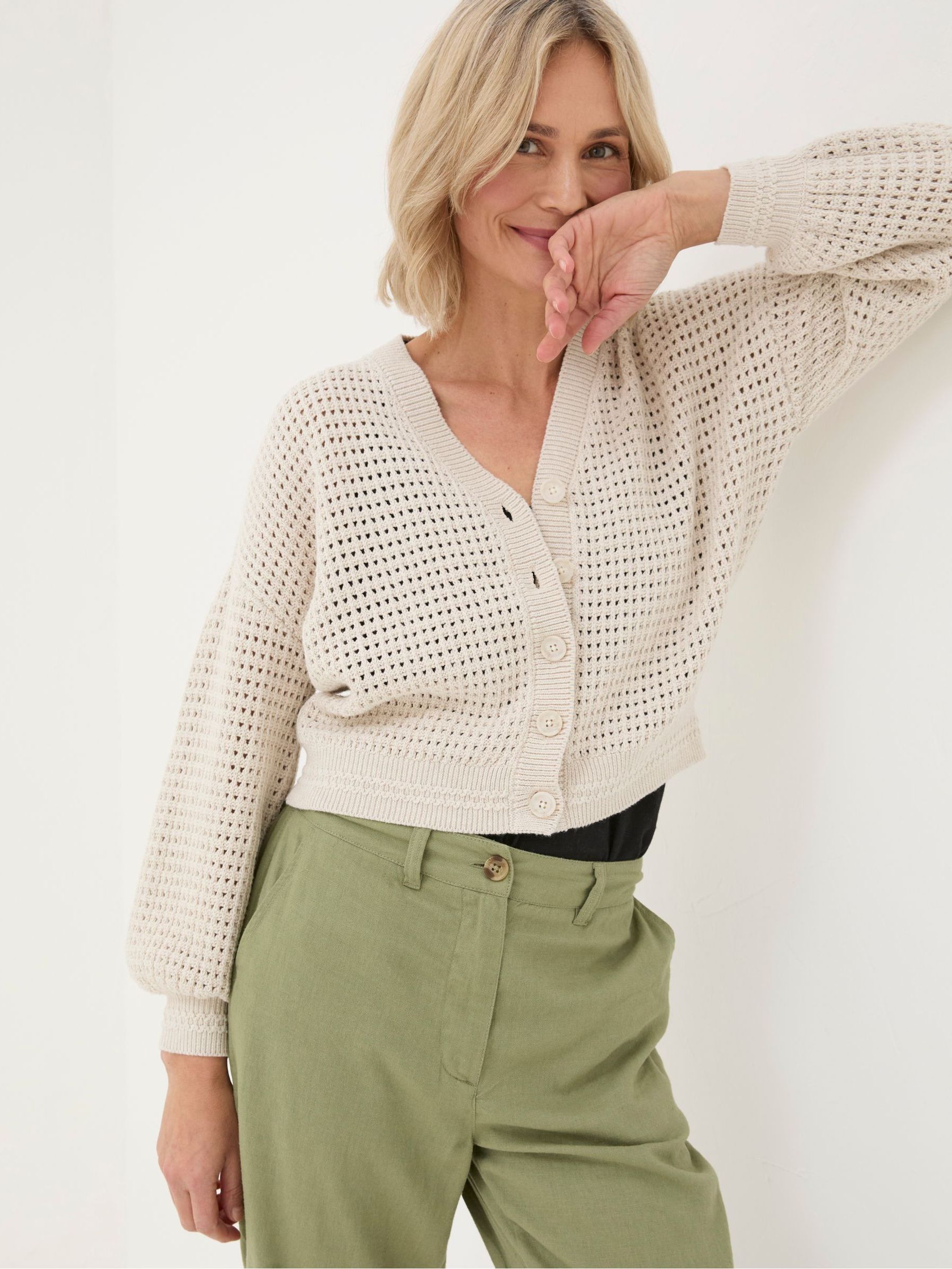Annie Natural Button Through Cardigan - Image 1 of 4