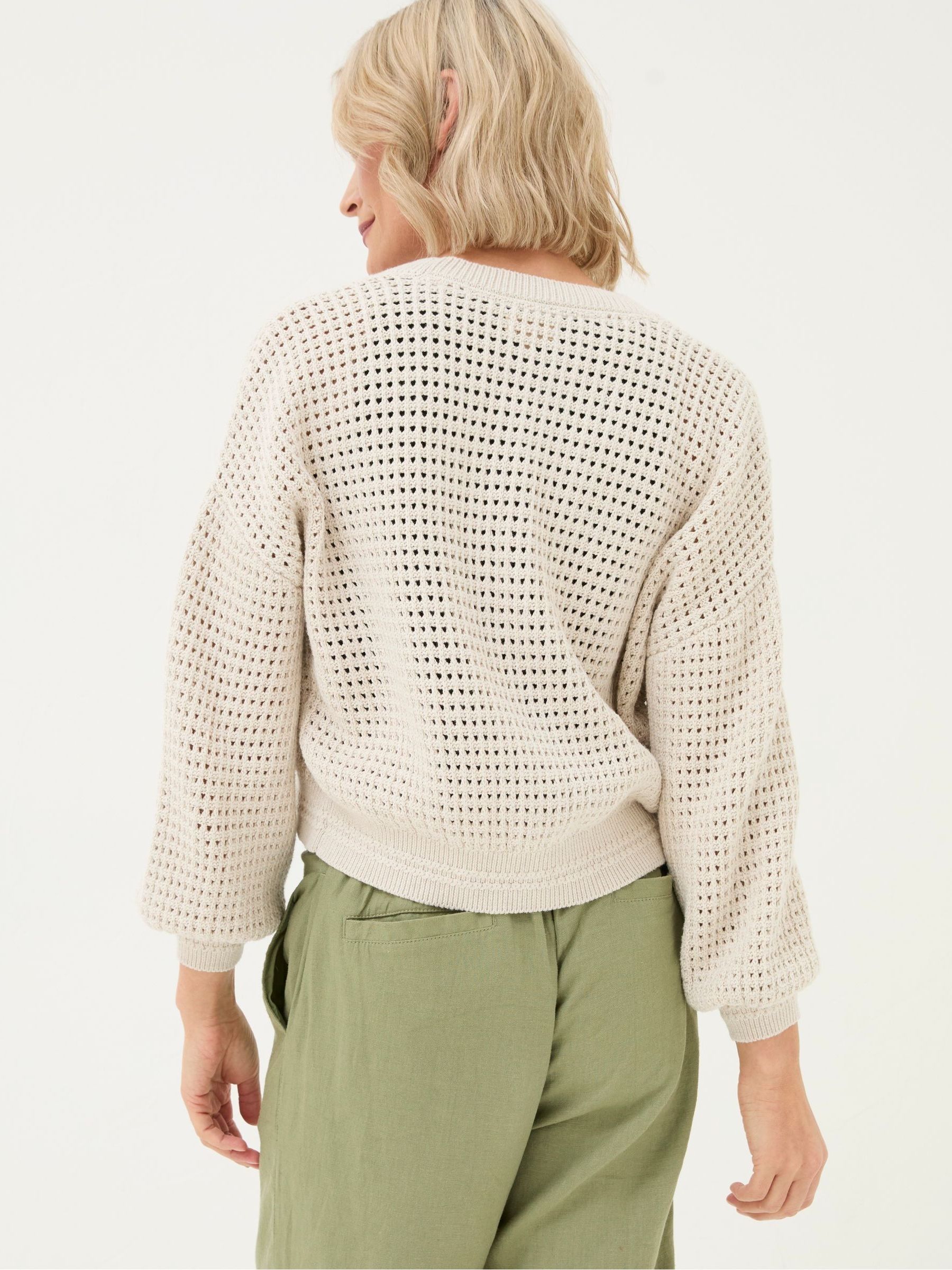 Annie Natural Button Through Cardigan - Image 2 of 4