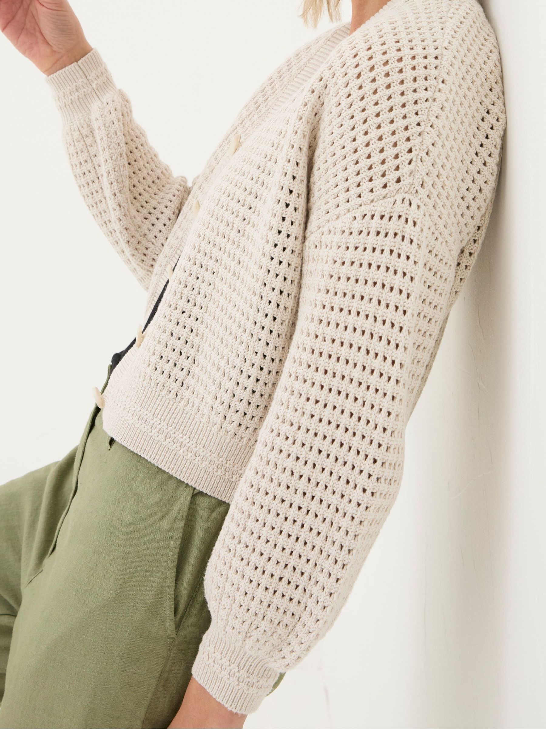 Annie Natural Button Through Cardigan - Image 3 of 4